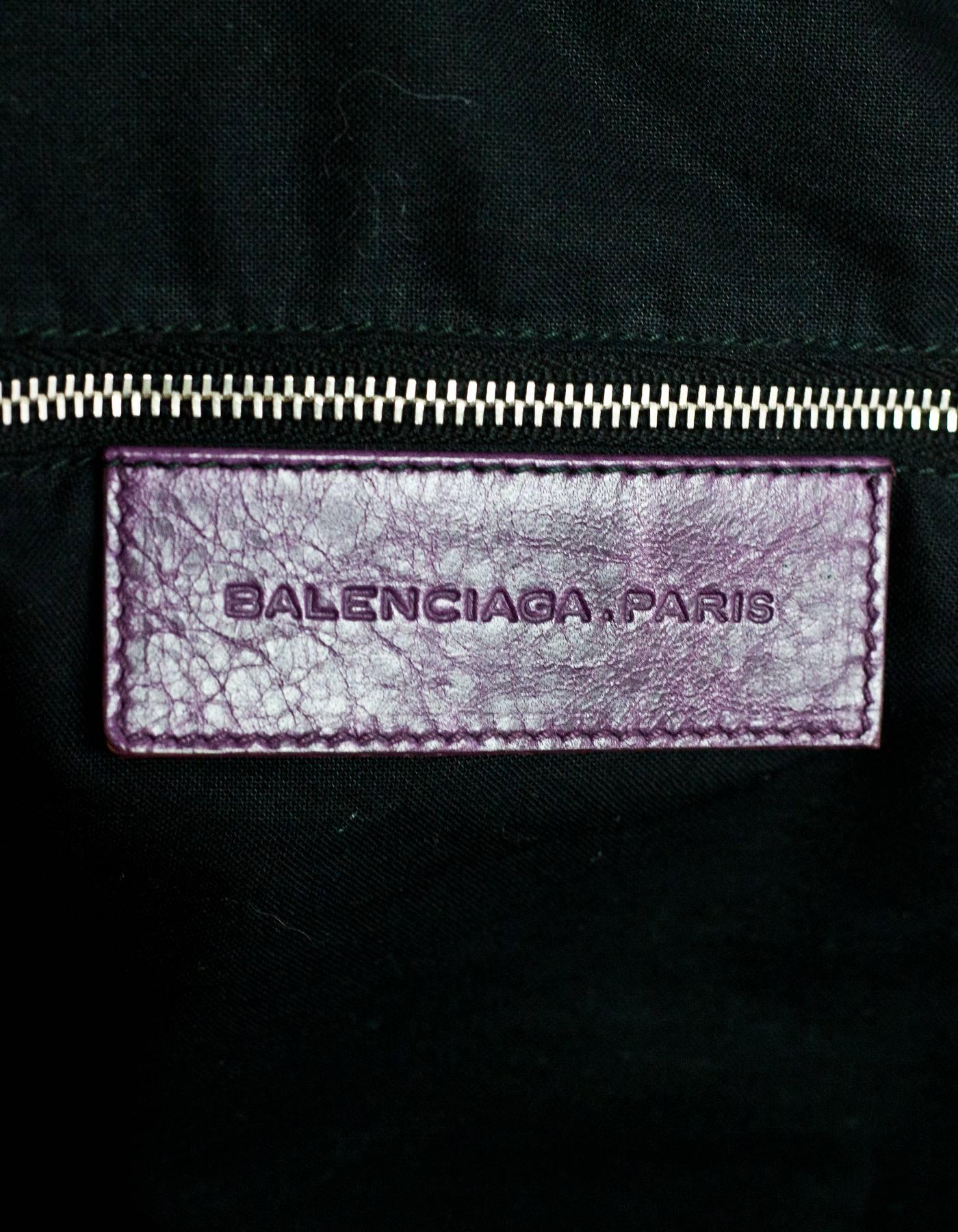 Balenciaga Purple Agneau Lambskin Covered Giant Brogues Office Bag 1