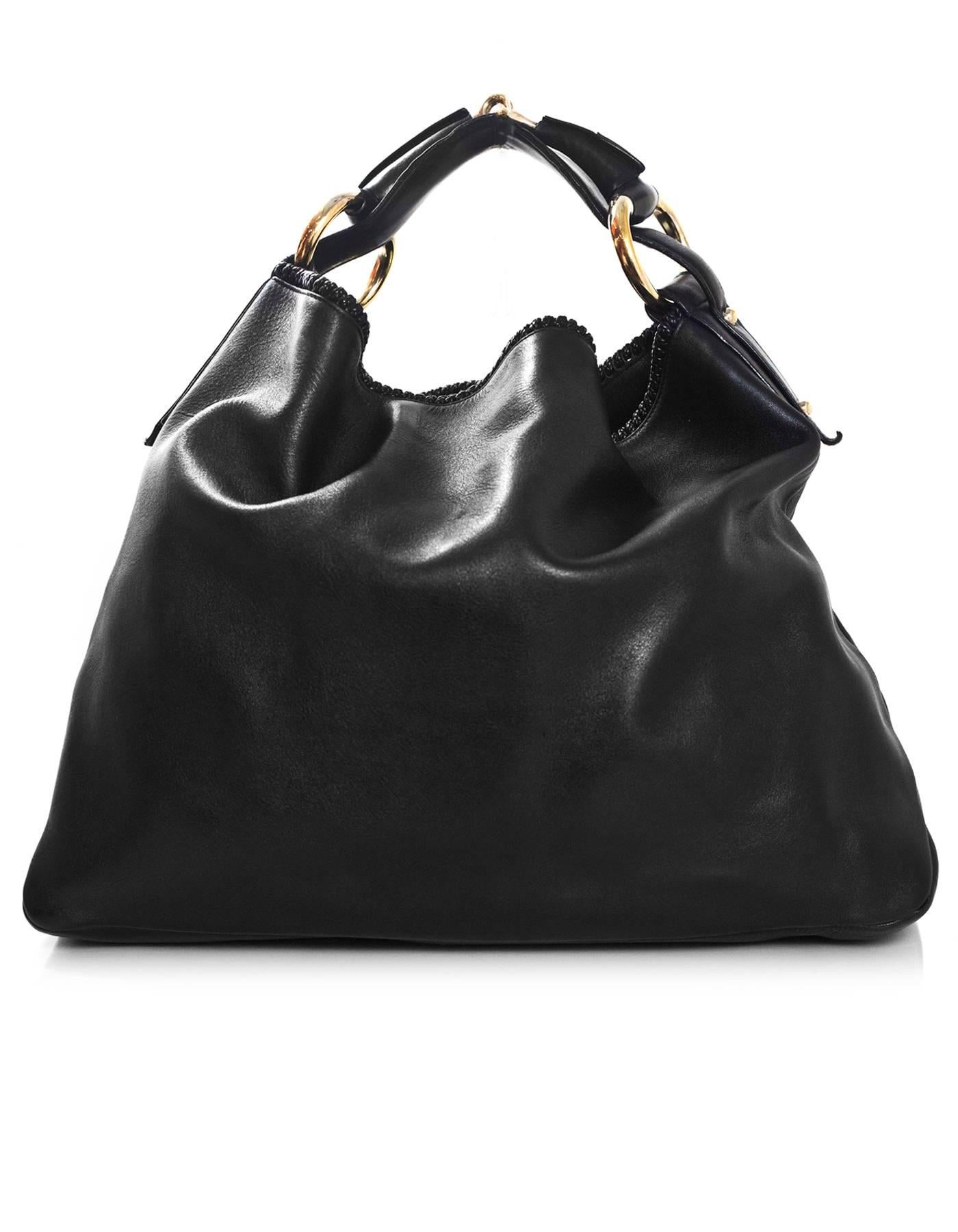 black gucci horsebit hobo bag