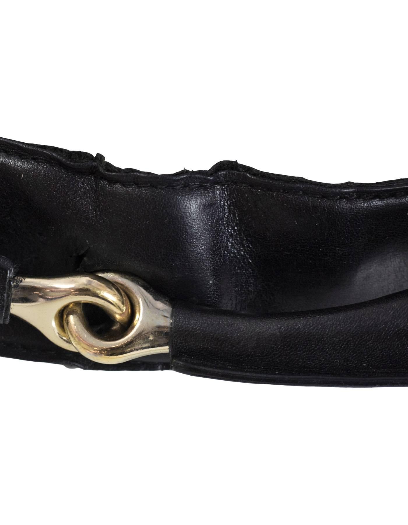 Gucci Black Leather Horsebit Hobo Bag 2