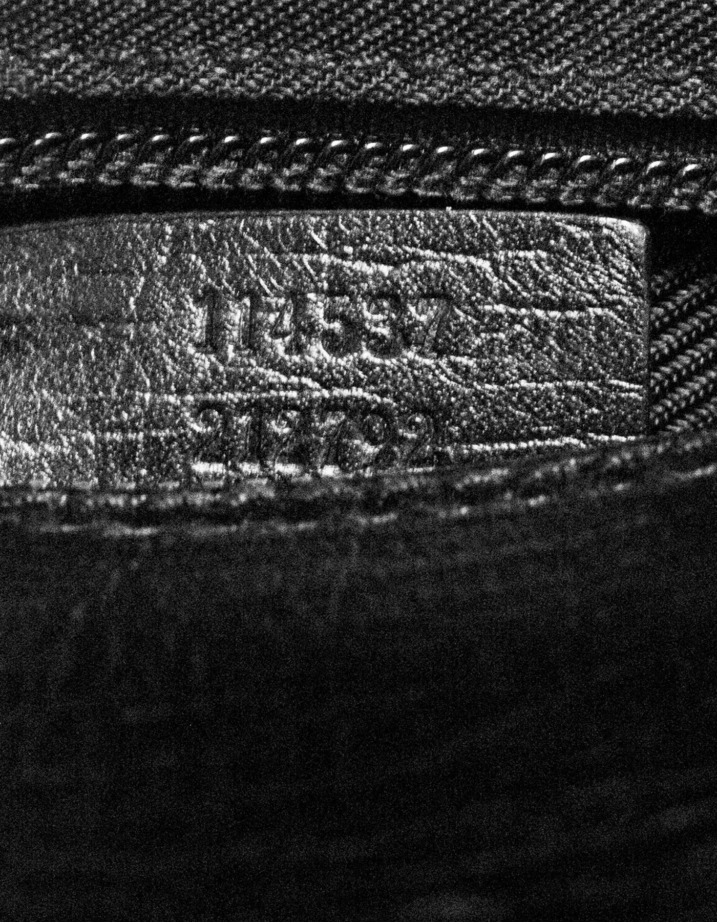 Gucci Black Leather Zip Top Handbag 5
