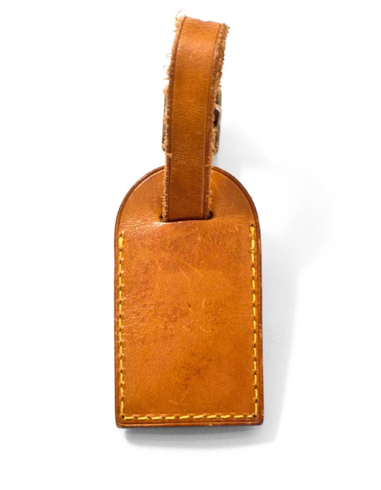 Louis Vuitton Small Vachetta Leather Luggage Tag For Sale at 1stDibs