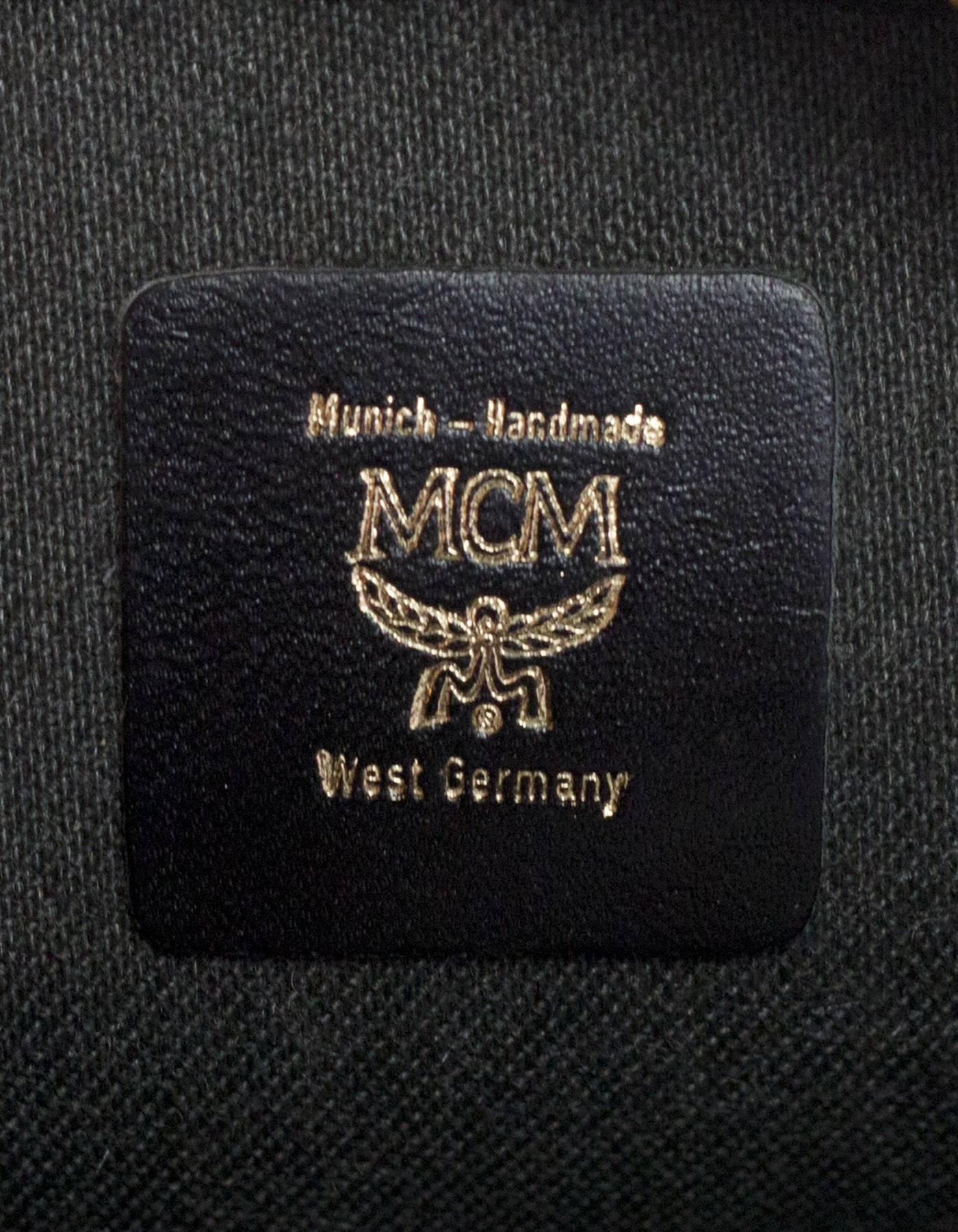 Women's or Men's MCM Black Monogram Square Pouch Bag