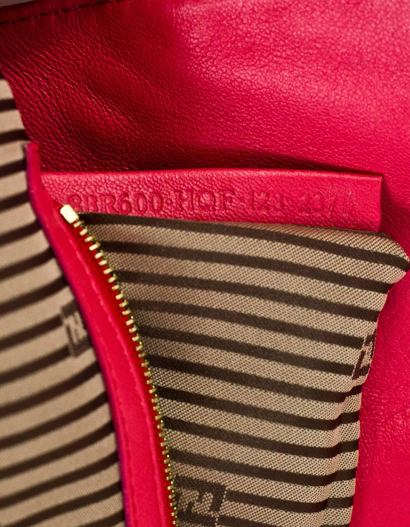 Fendi Pink Leather Baguette Bag 4