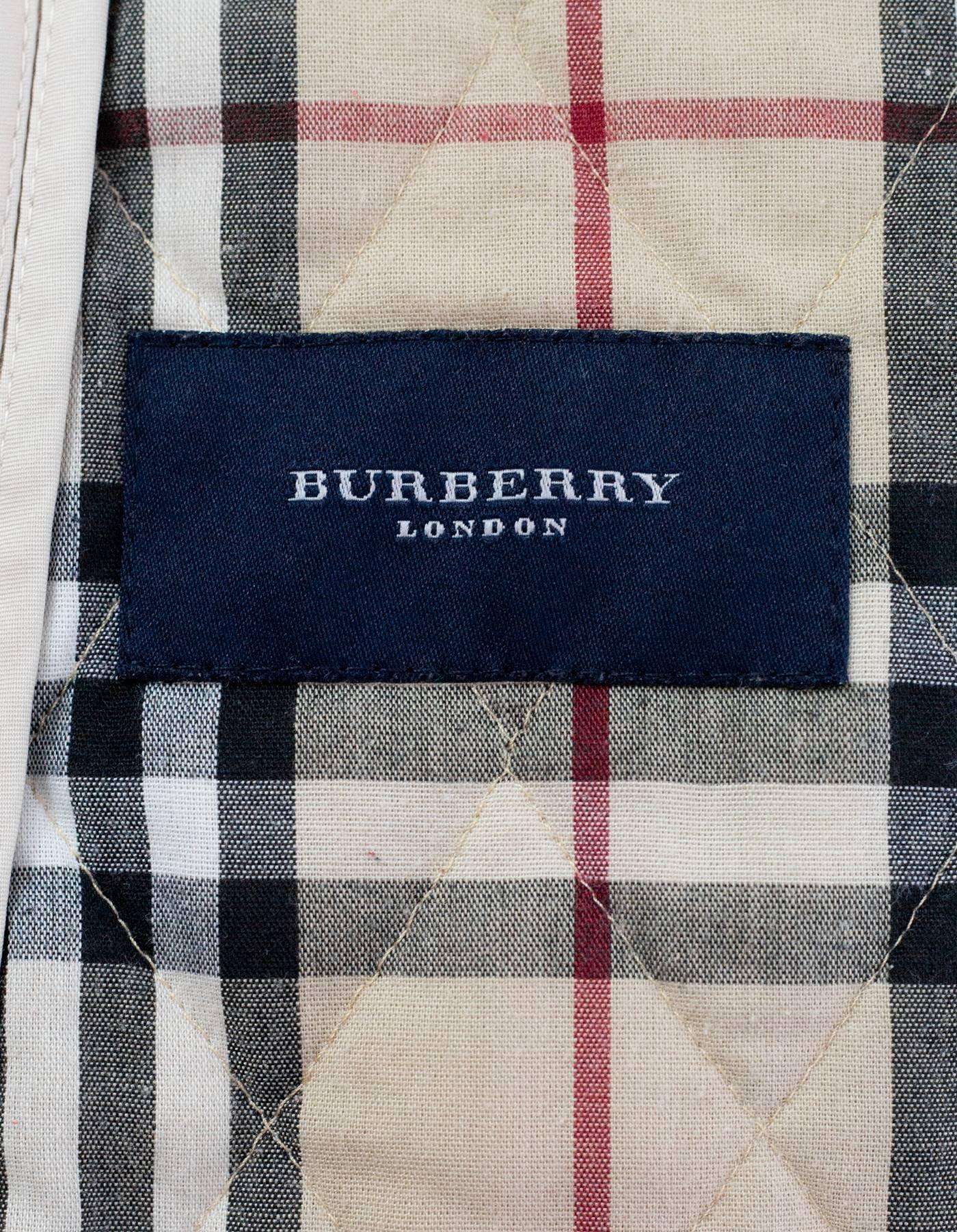 Burberry Beige Quilted Jacket Sz S 2