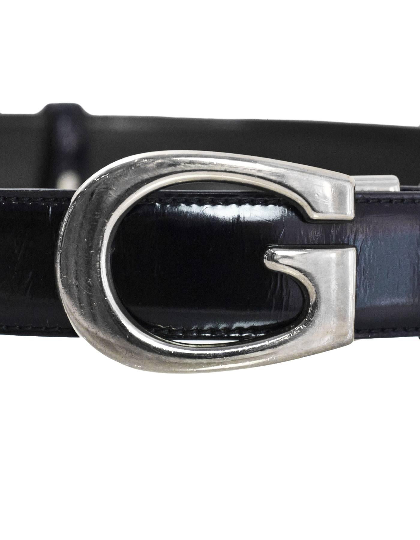 Gucci Black & Brown Reversible Leather G Belt Sz 75 1