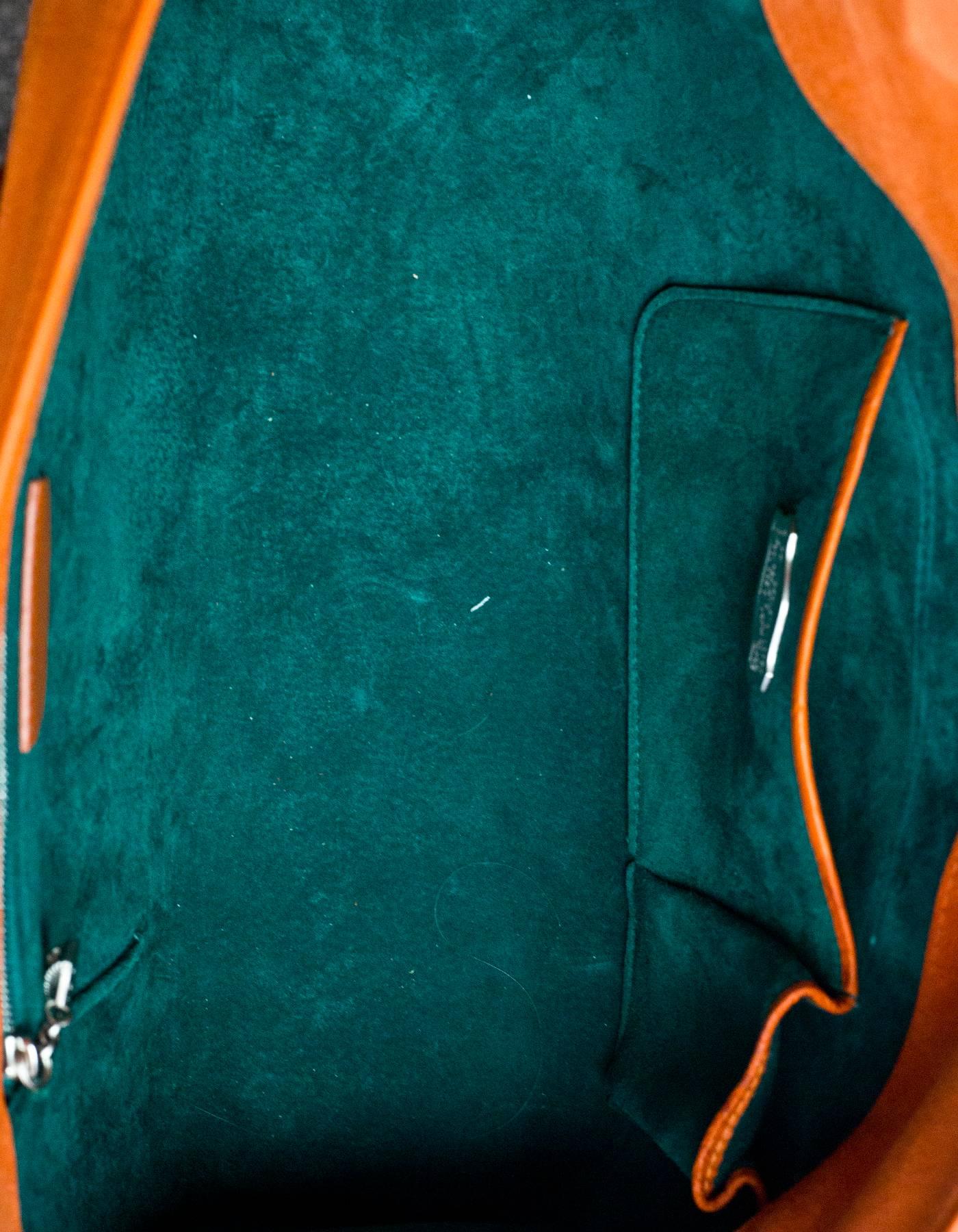 Kieselstein-Cord Orange Suede Shoulder bag with Snake Charm 2