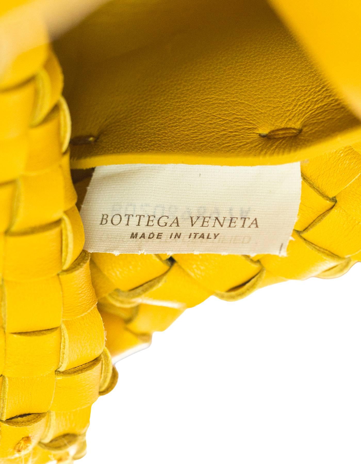 Bottega Veneta Mustard Leather & Wool Limited Ed Intrecciato Tote Bag 2