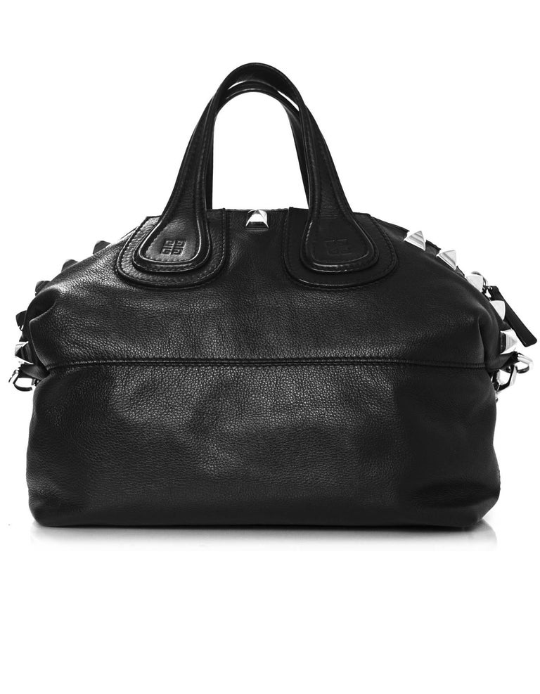 Givenchy Black Studded Nightingale Satchel Bag w. Strap For Sale at 1stDibs
