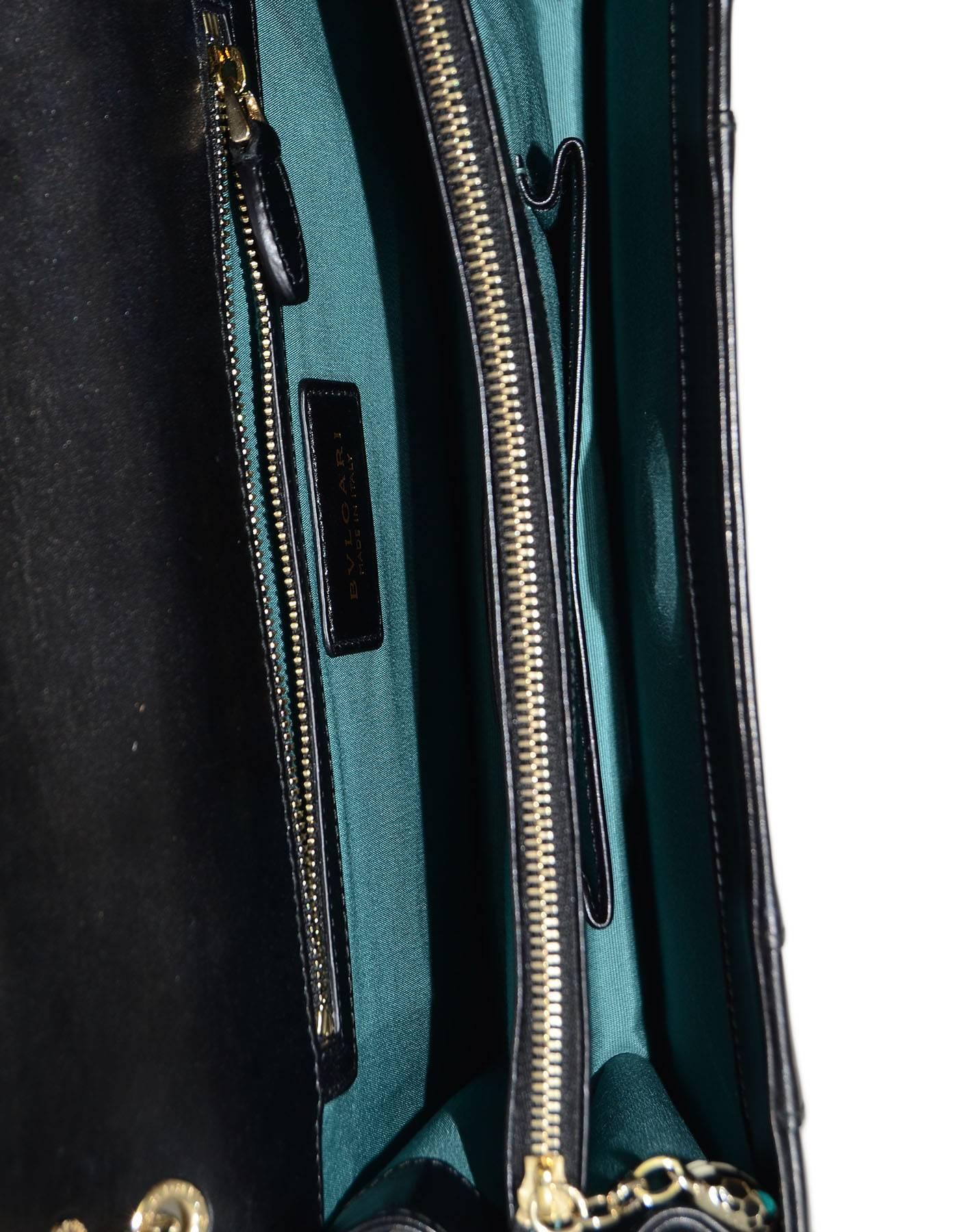 Bvlgari Black Leather Serpenti Forever Flap Bag rt. $2, 800 1