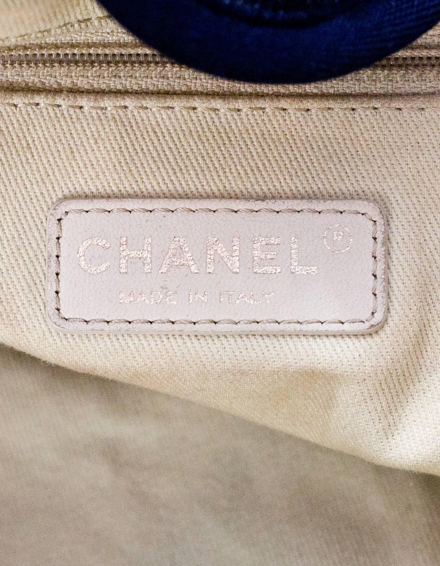 Chanel Sold Out Blue Denim Deauville Satchel Bag with DB 2