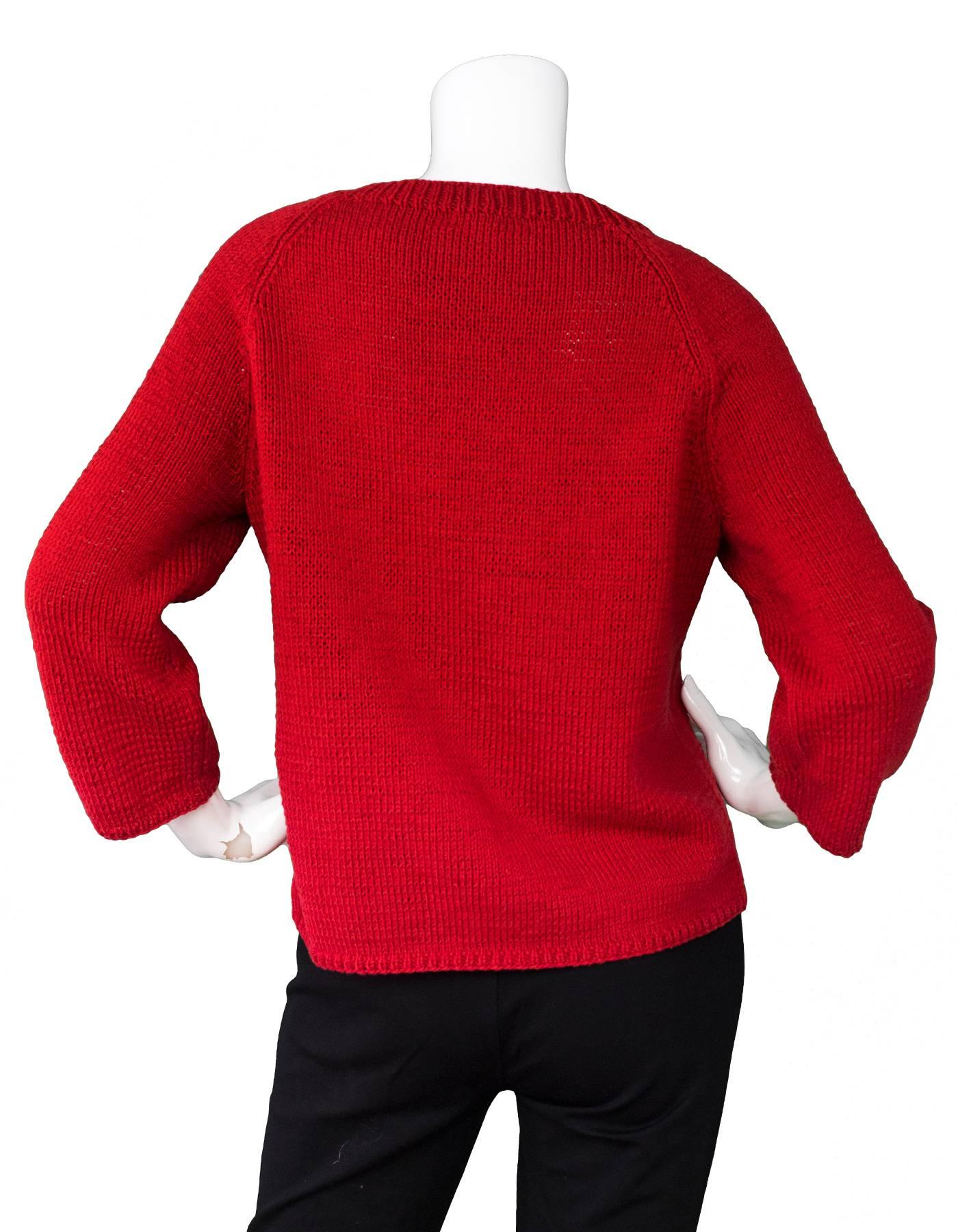 oscar de la renta red sweater