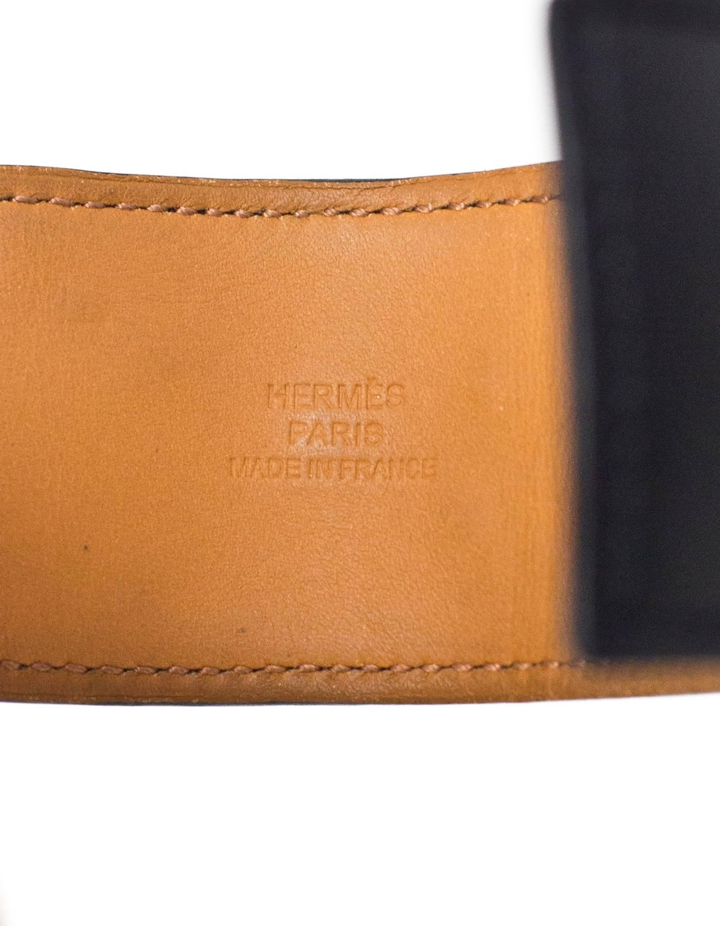 Hermes Black Leather CDC Cuff Sz S 2