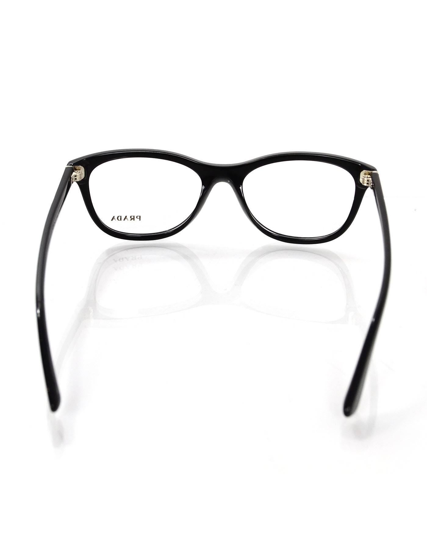 Prada Black Logo Eye Glasses with Box and Case 1