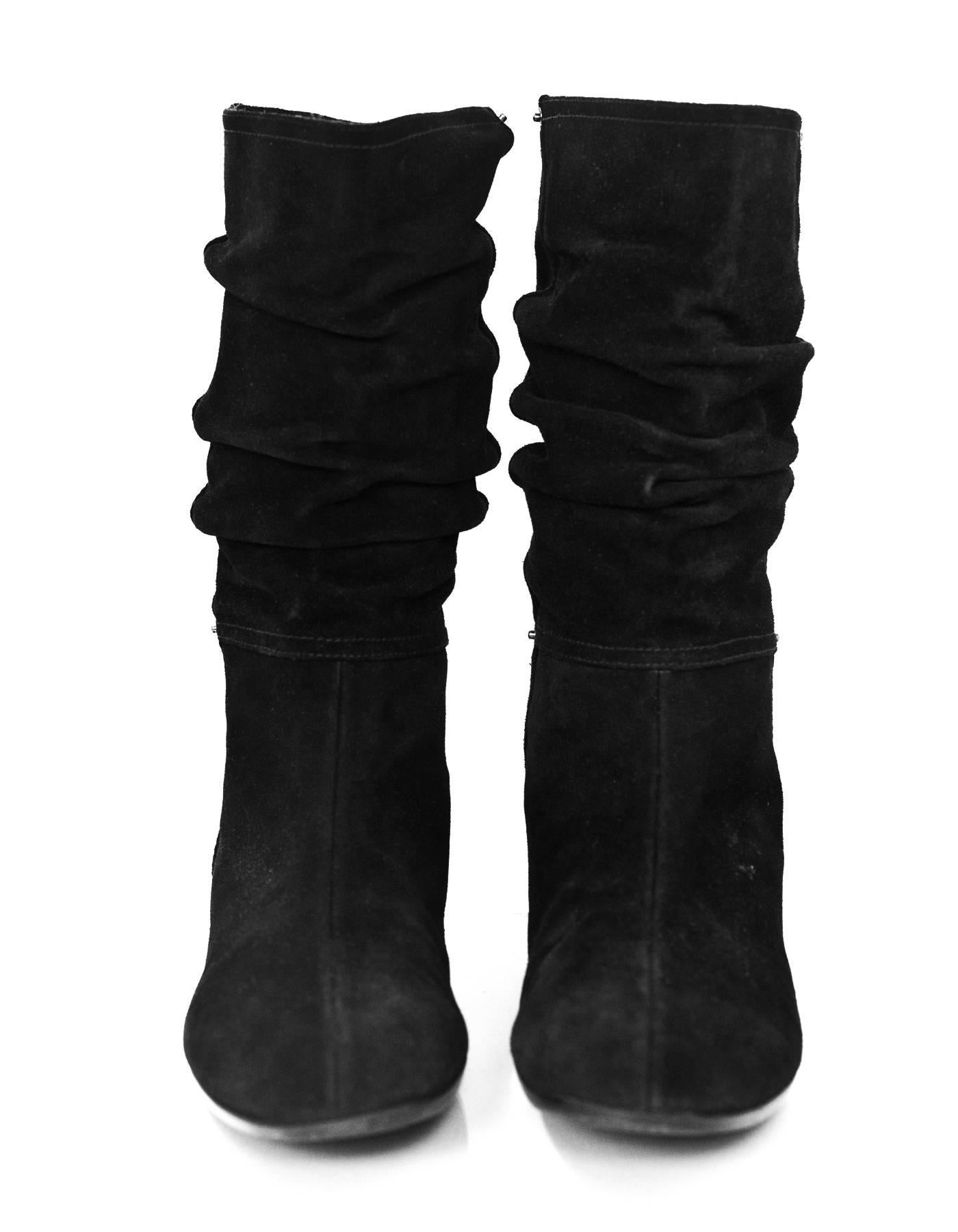 prada black suede boots