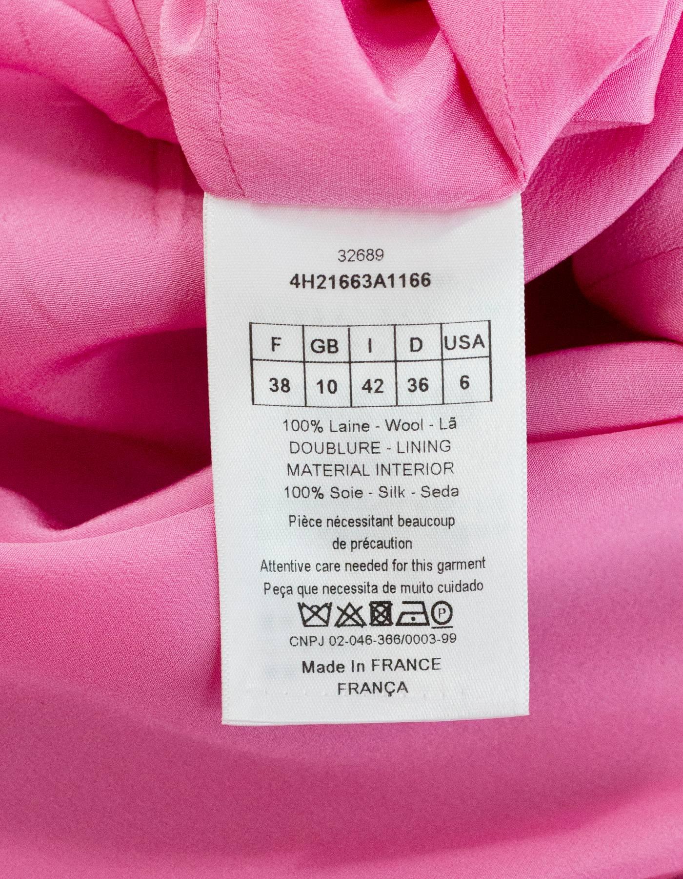 Christian Dior Pink Wool Dress Sz 6 1