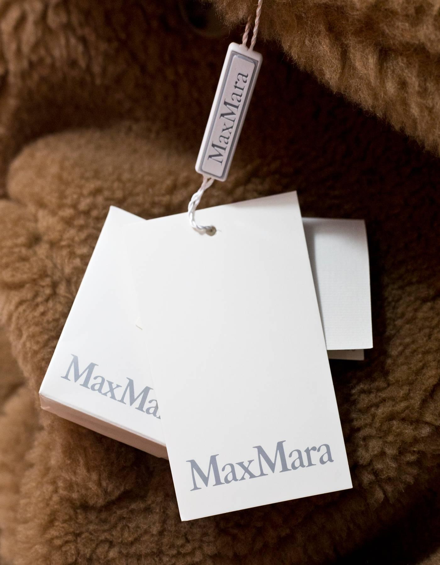 Max Mara Brown Teddy Bear Icon Coat Sz M NWT 2