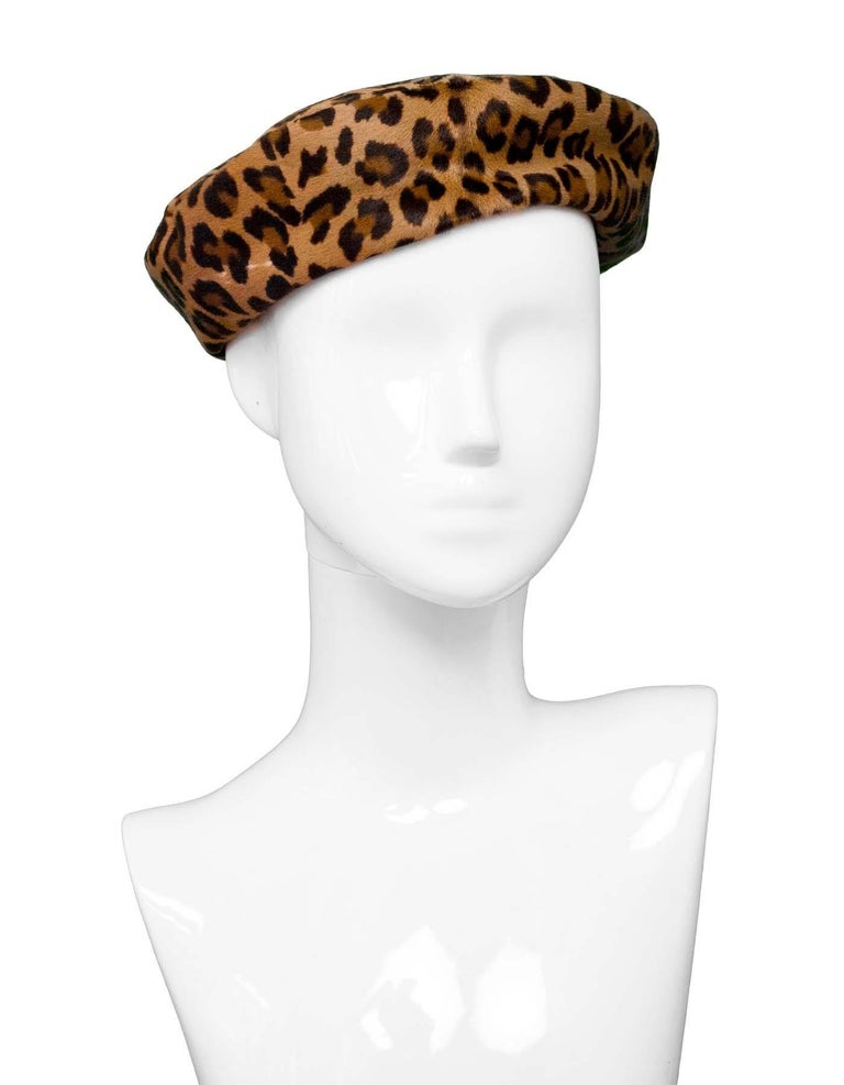 Patricia Underwood For Ralph Lauren Leopard Ponyhair Beret  display picture 1