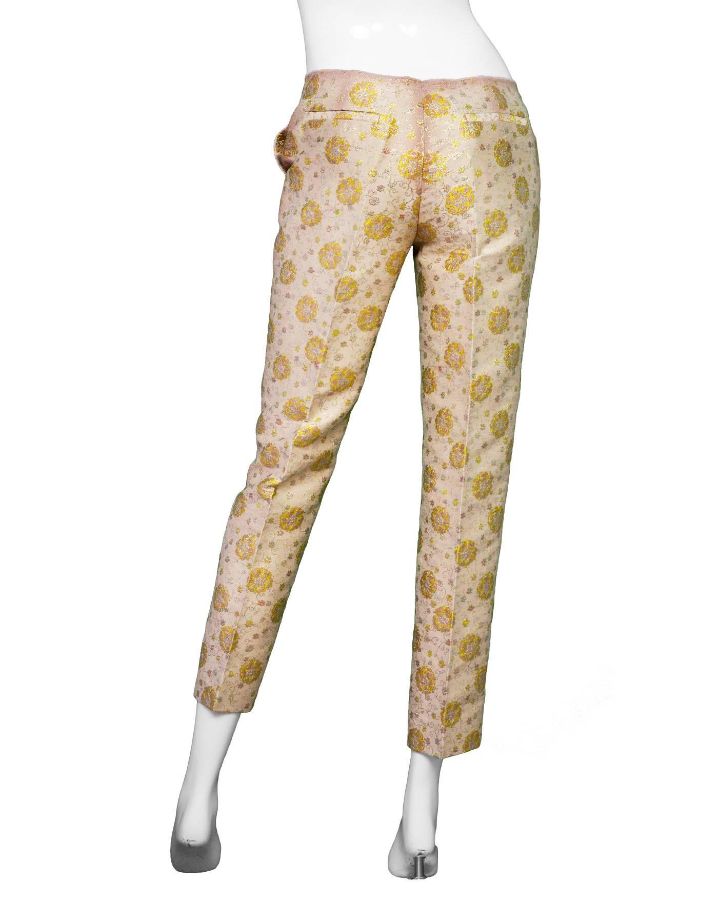 gold brocade trousers