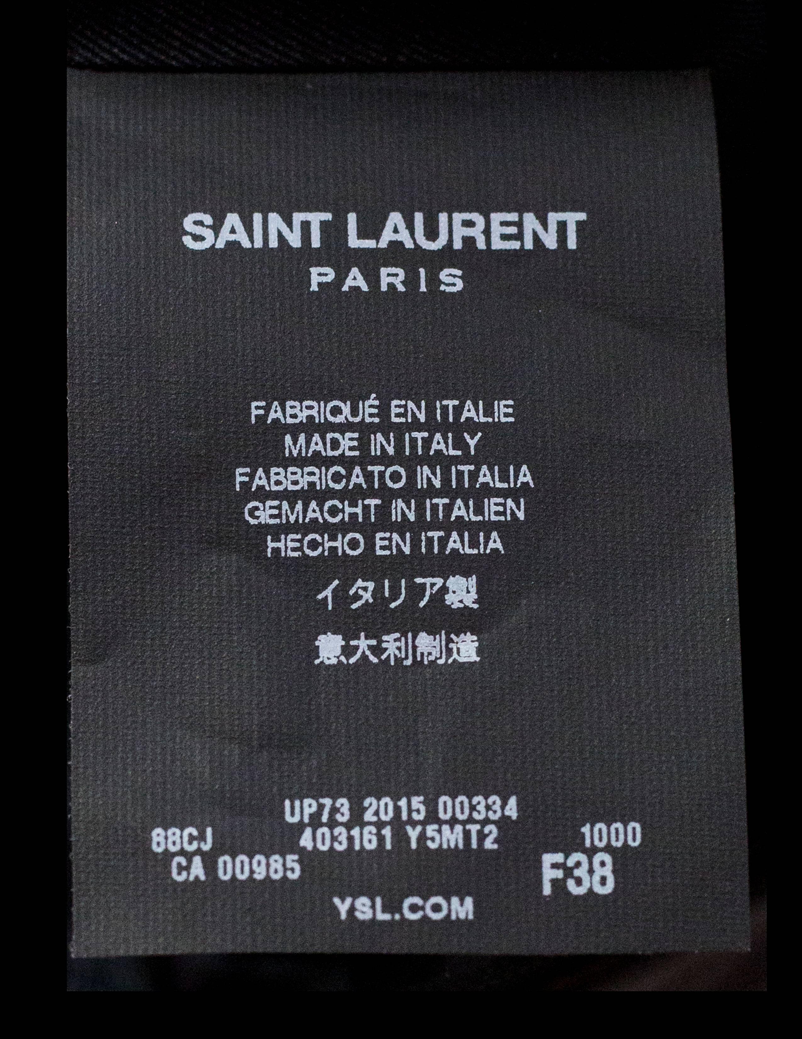Women's Saint Laurent Black Leather Sleeveless Dress Sz FR38