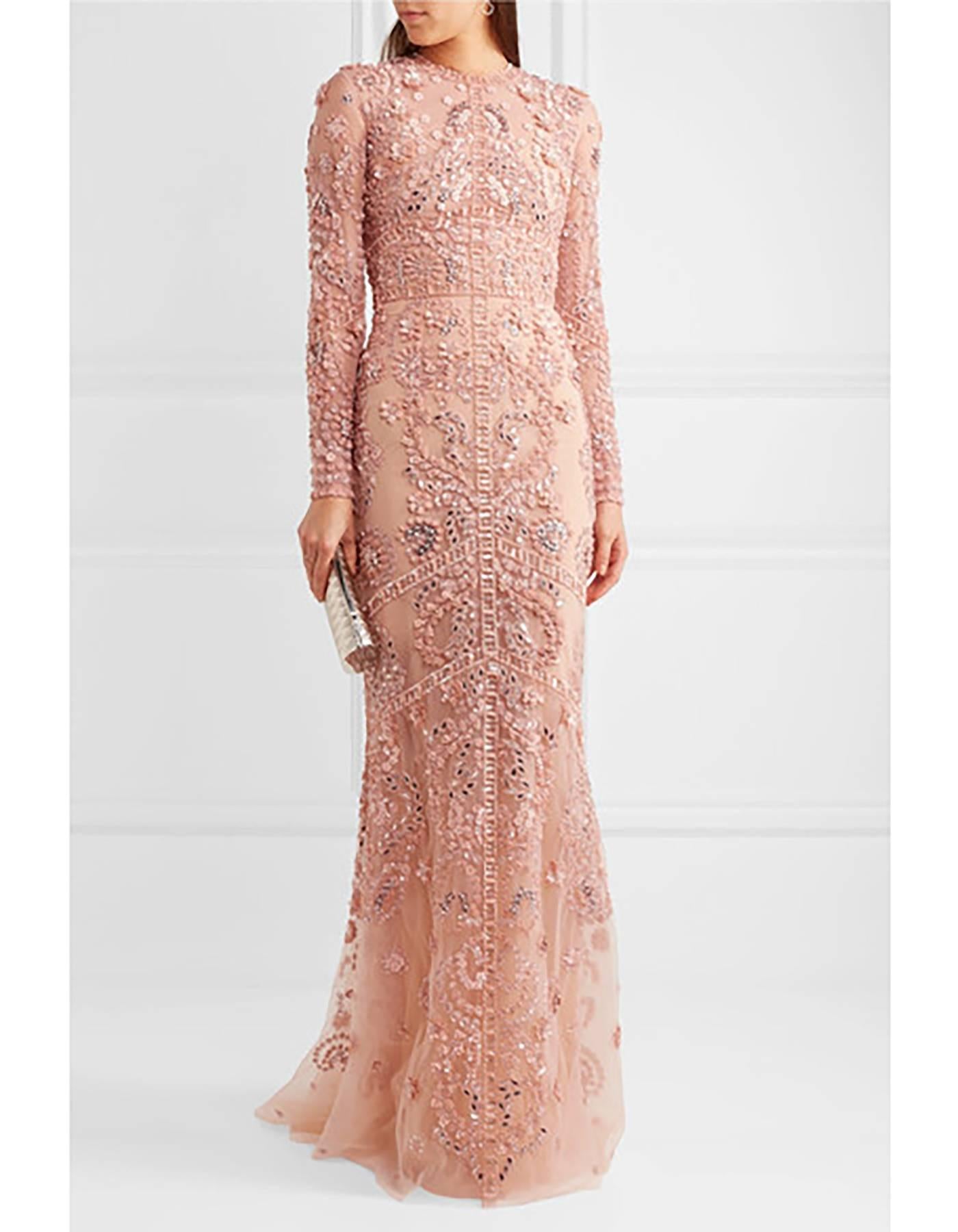 Zuhair Murad Blush Beaded Silk-Tulle Gown Sz US10 NWT

Features intricate beading and sequins throughout and matching underslip

Made In: Lebanon
Color: Blush
Composition: 50% Silk, 505 Polyamide
Closure/Opening: Back zip closure
Retail Price: