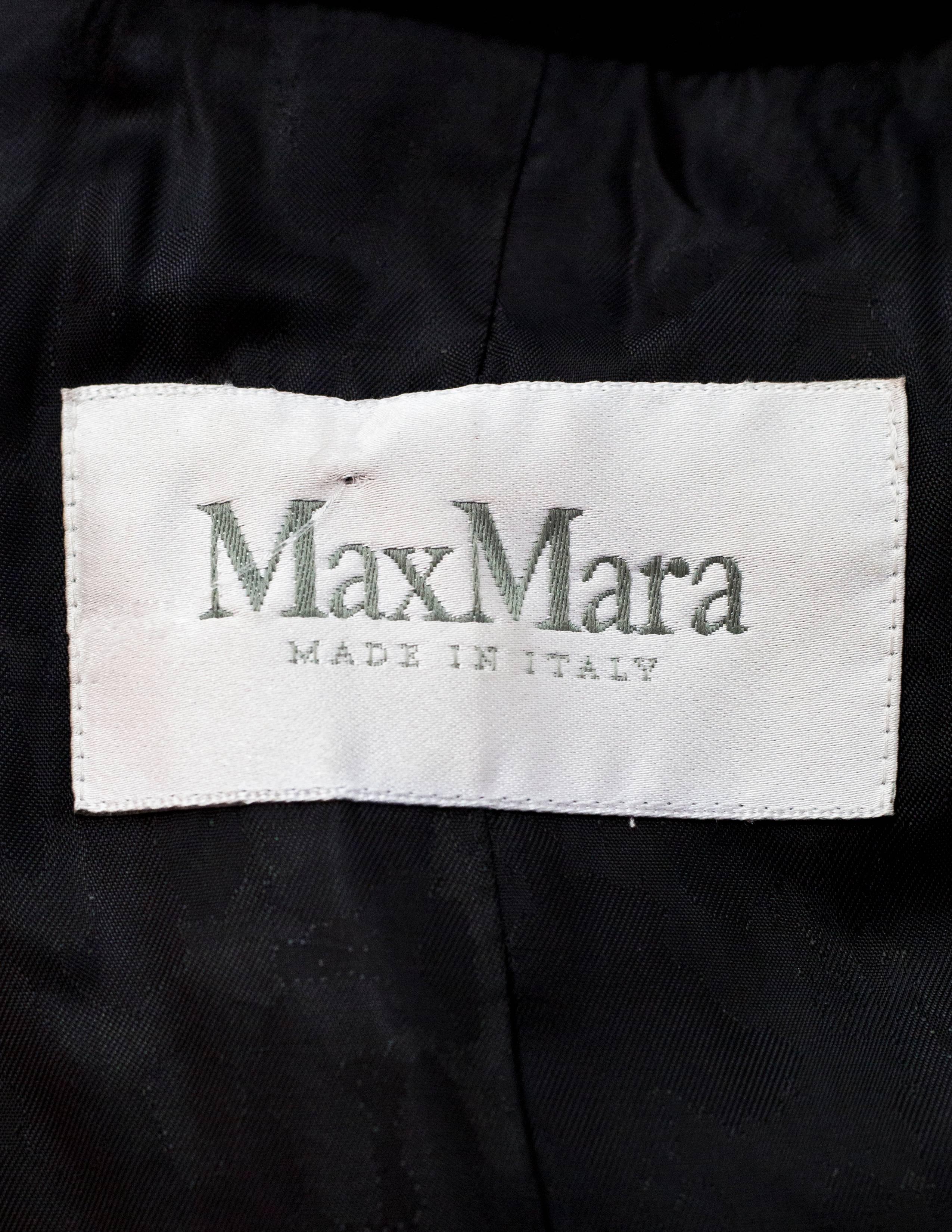 max mara black alpaca coat