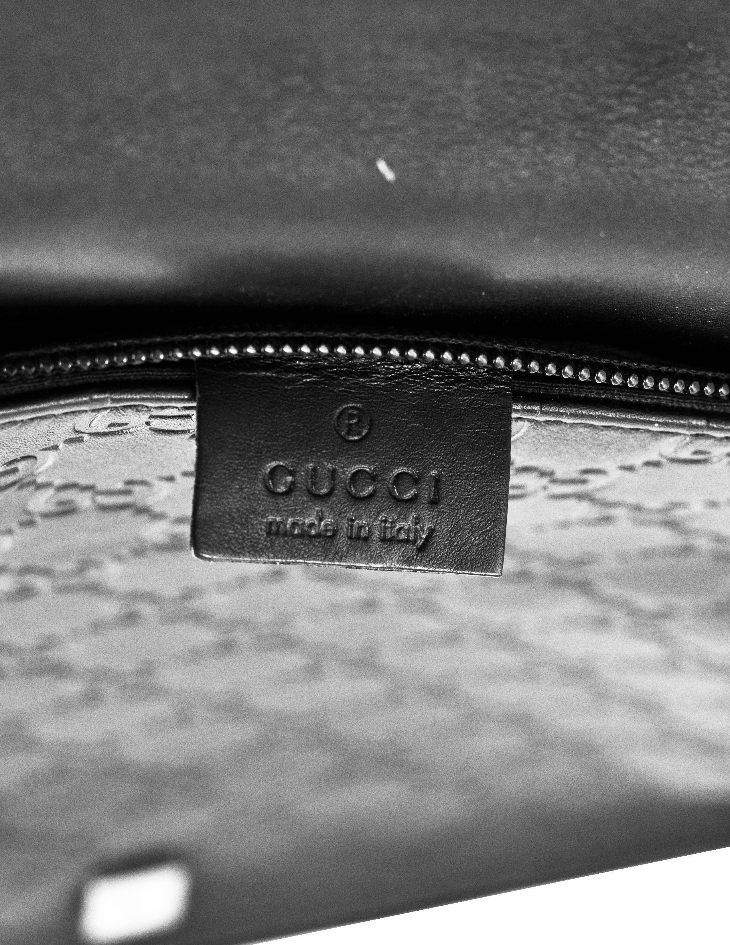 Gucci Metallic Black Guccissima Joy Messenger Bag 4