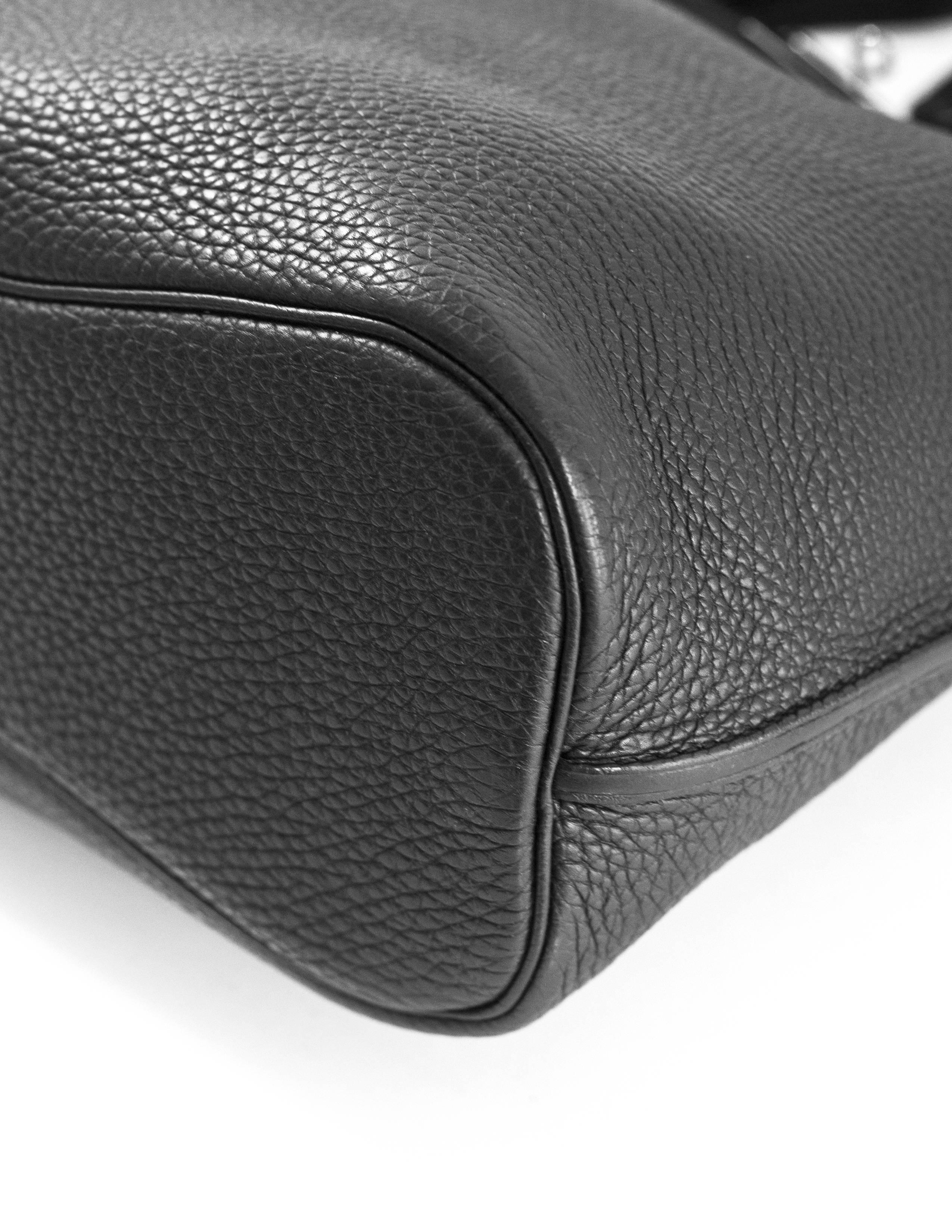 Women's Hermes Black Clemence Leather So Kelly 26 Bag rt. $7, 400