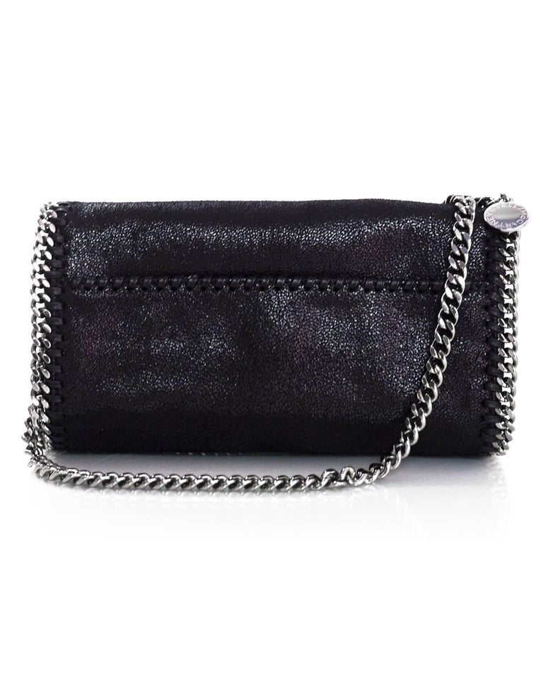Stella McCartney Black Vegan Leather Falabella Crossbody Bag For Sale at 1stdibs