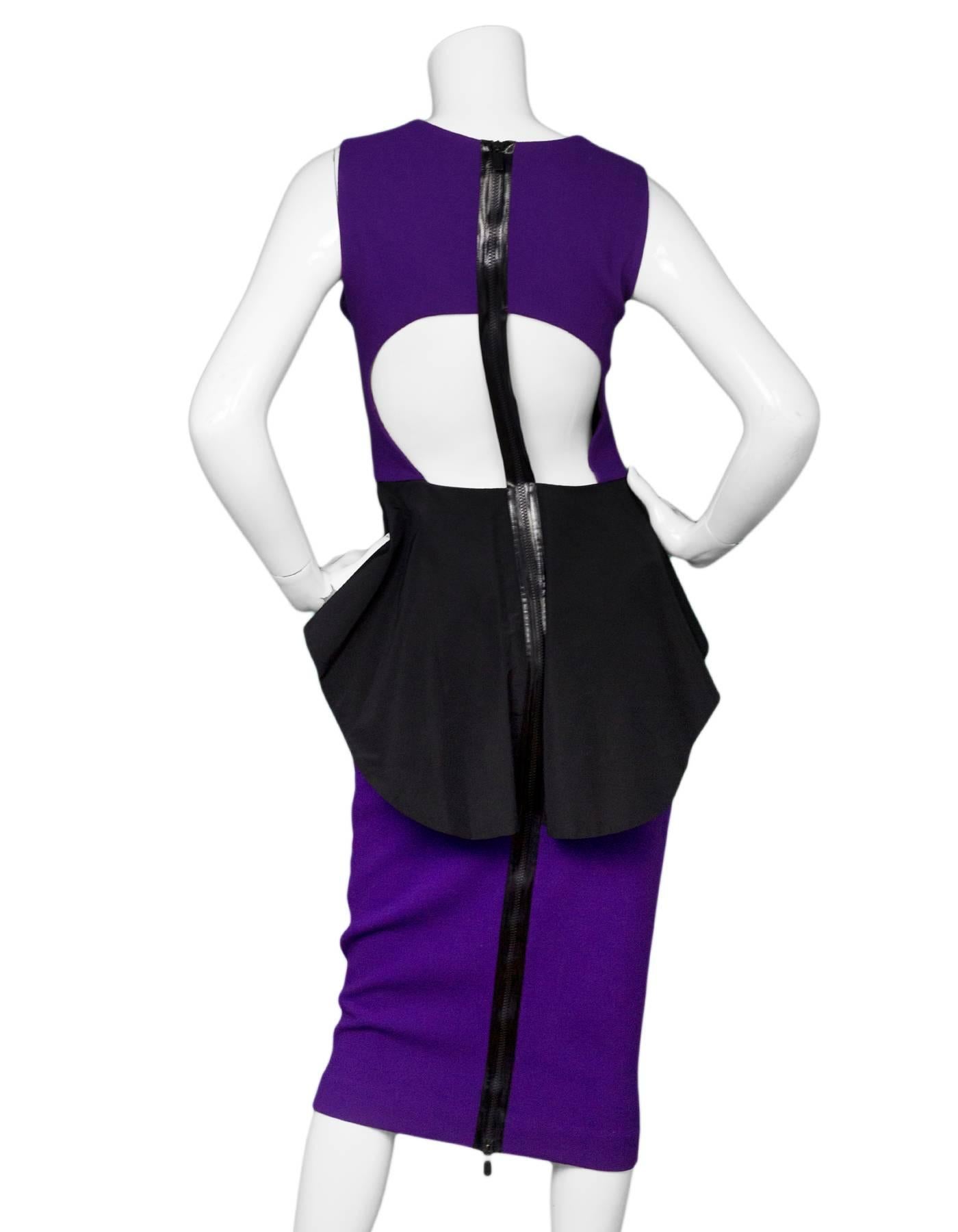 purple peplum dress