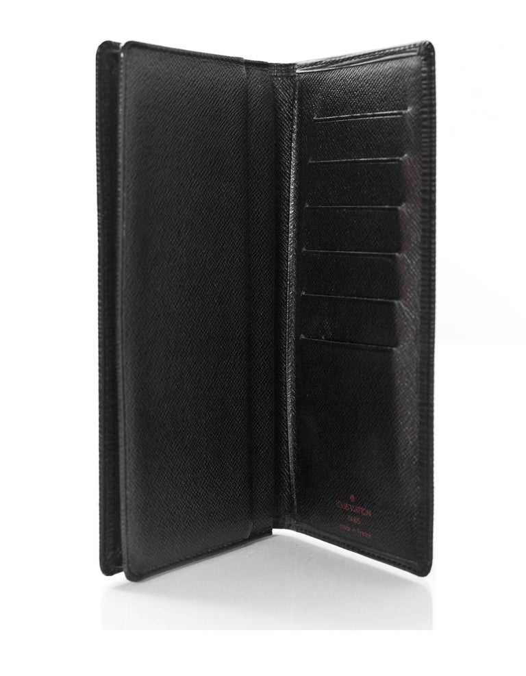 Louis Vuitton Black Epi Leather Long Open Wallet For Sale at 1stdibs