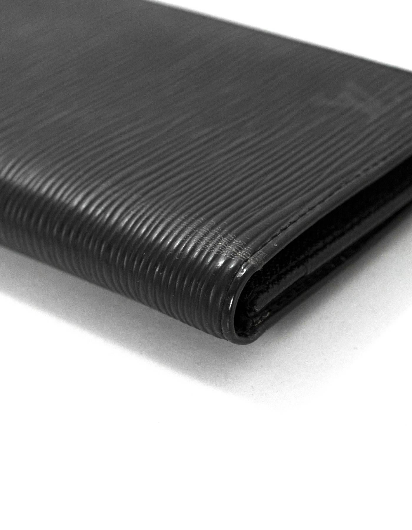 Louis Vuitton Black Epi Leather Long Open Wallet 2