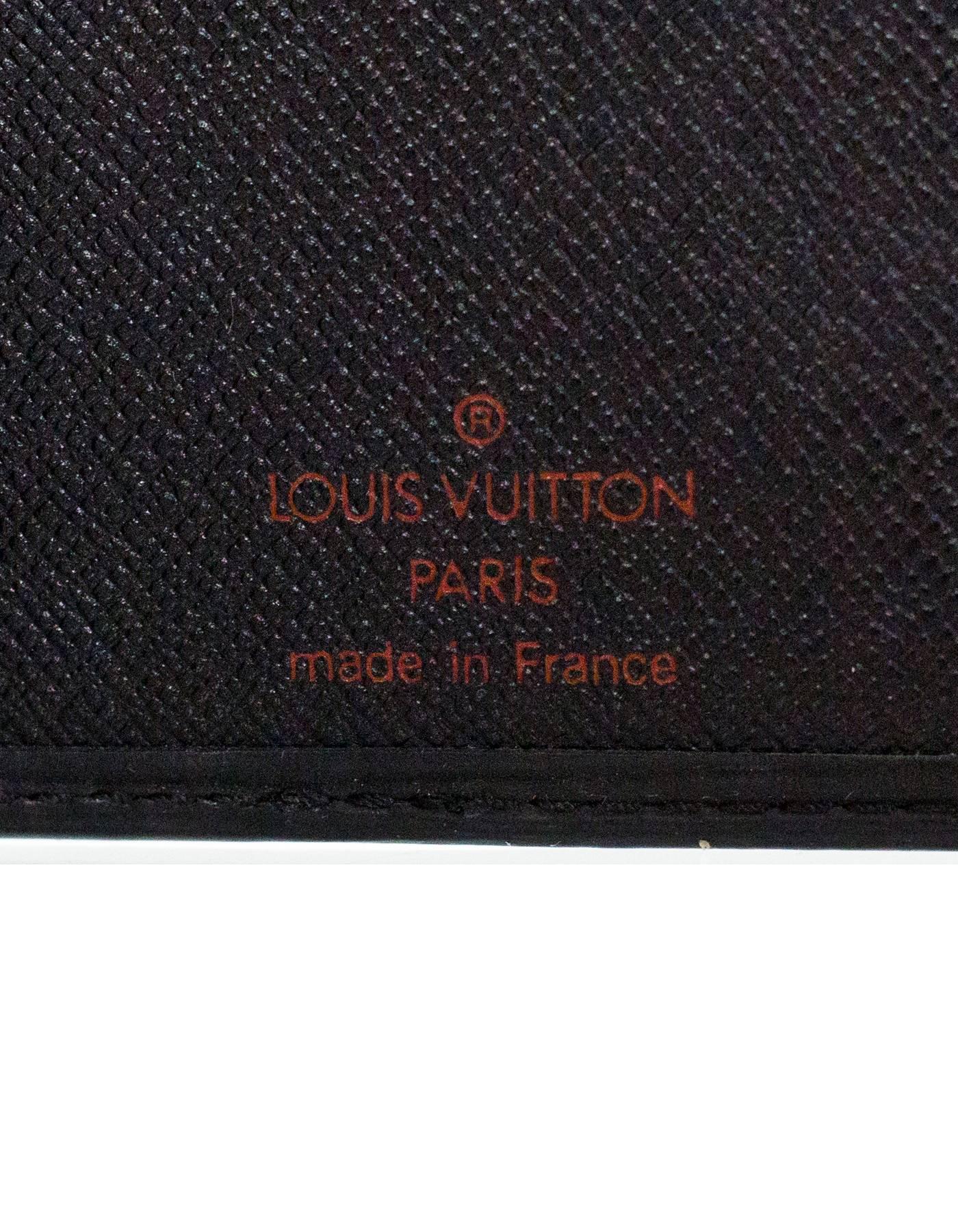 Louis Vuitton Black Epi Leather Long Open Wallet 3
