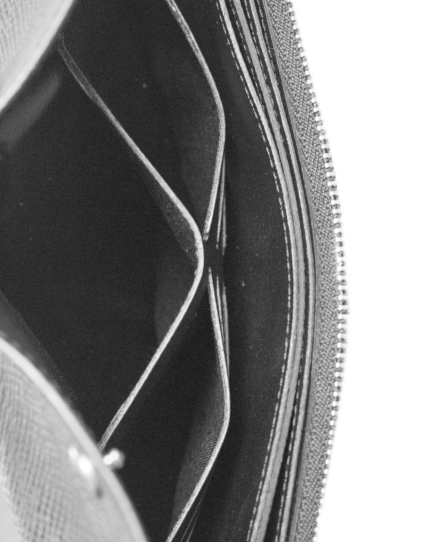 Louis Vuitton Black Taiga Leather Double Snap Chain Wallet 3