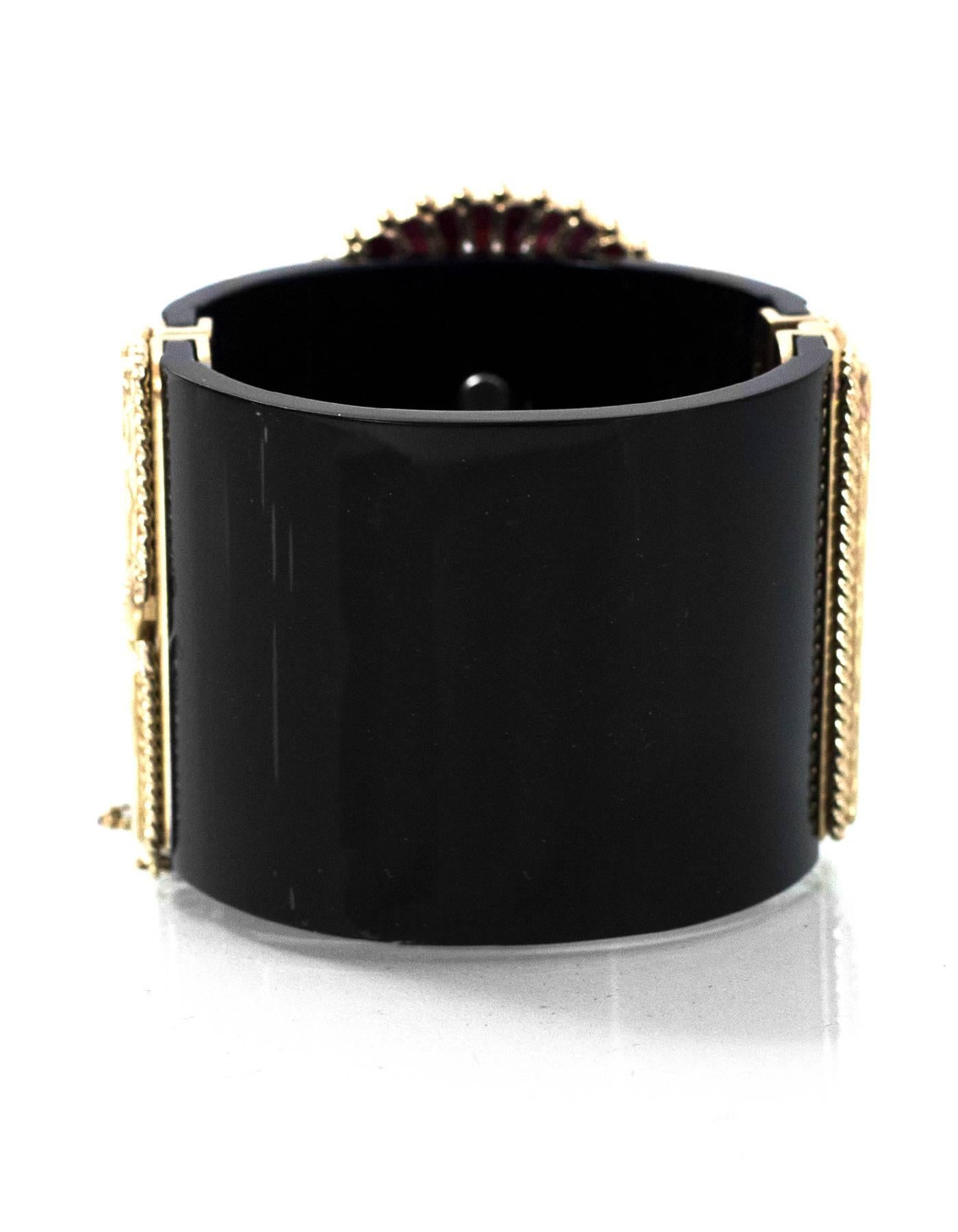 Chanel Black and Red Paris/Dallas 2014 Cuff Bracelet with Box 1