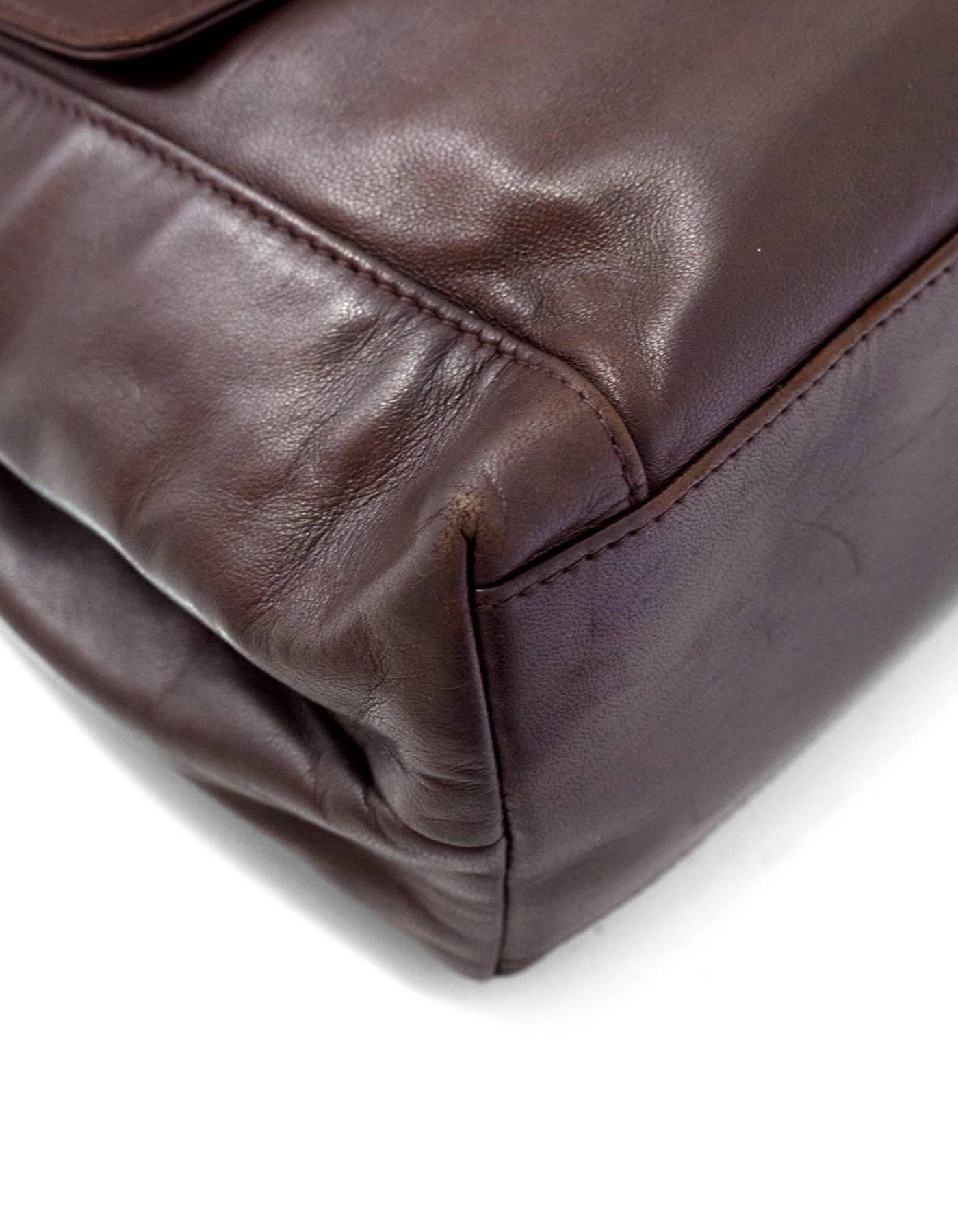 Women's Chanel Vintage Brown Leather Shoulder Bag