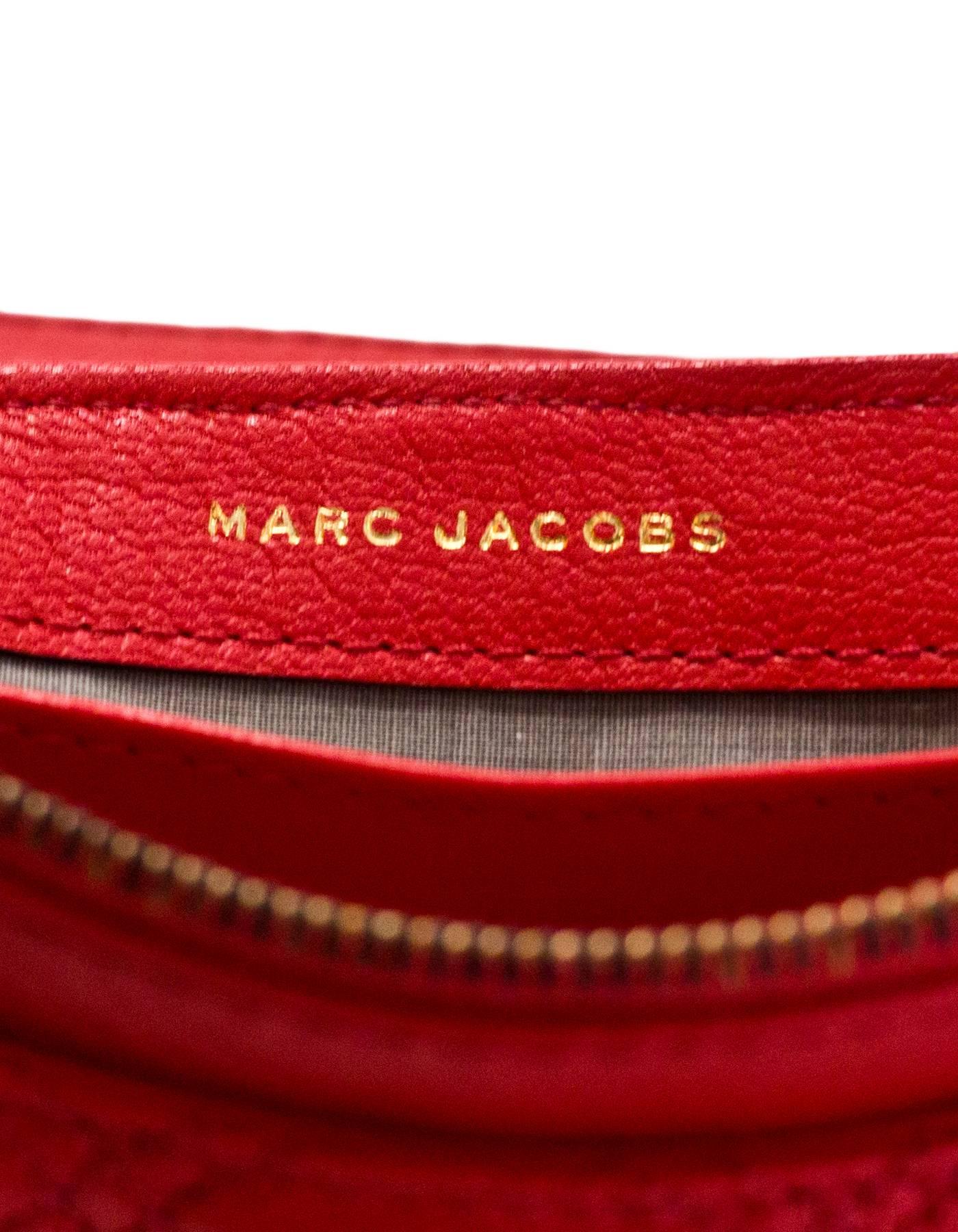 Marc Jacobs Red Leather Studded Crossbody Bag with DB 3