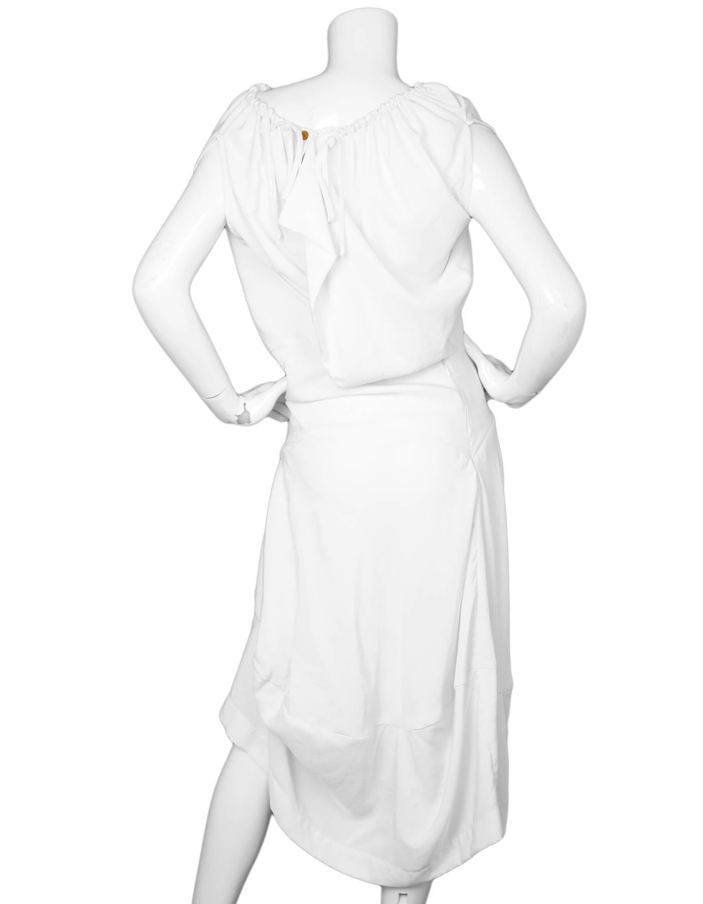 Gray Vivienne Westwood Red Label White Asymmetrical Dress Sz IT40