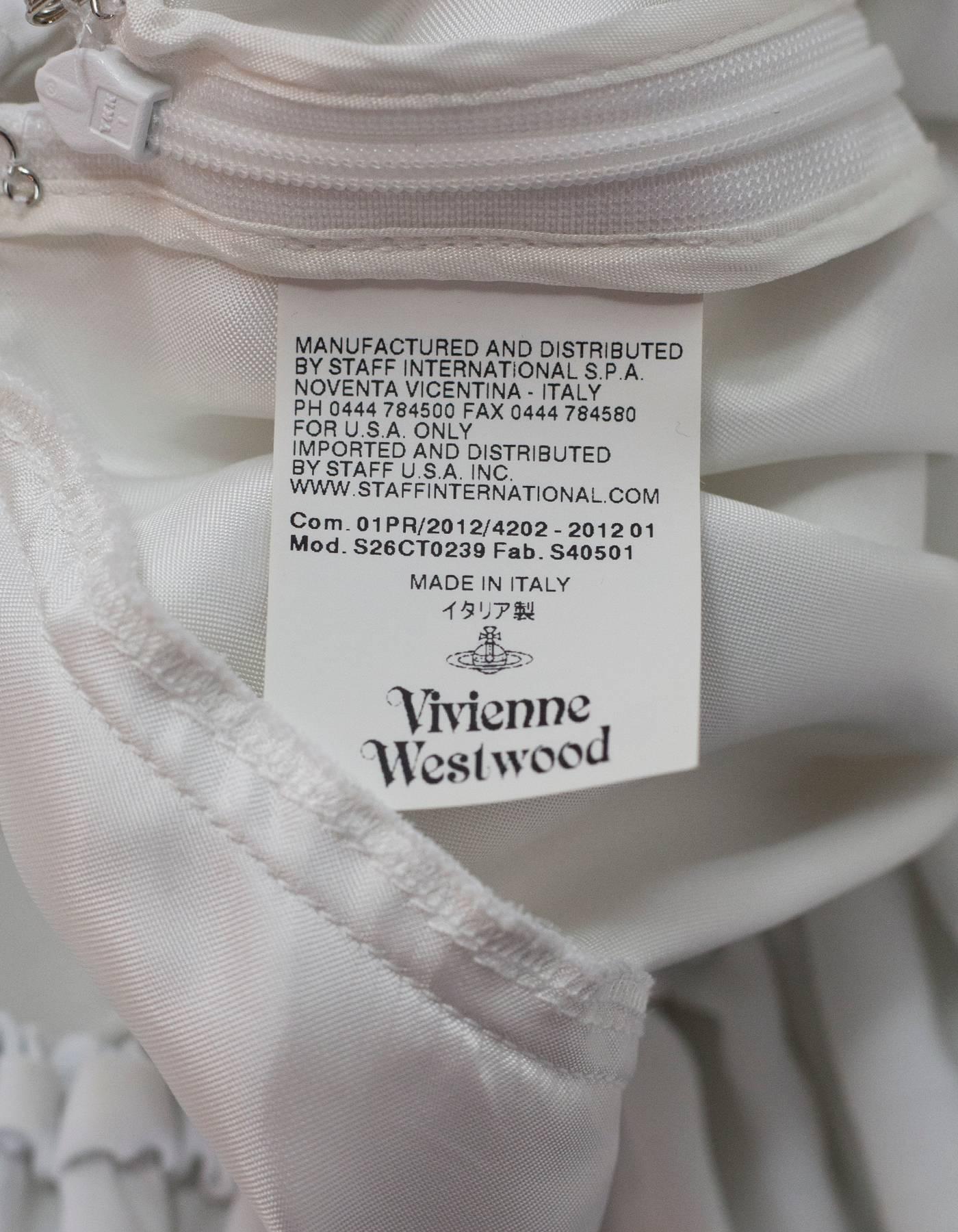 Women's Vivienne Westwood Red Label White Asymmetrical Dress Sz IT40