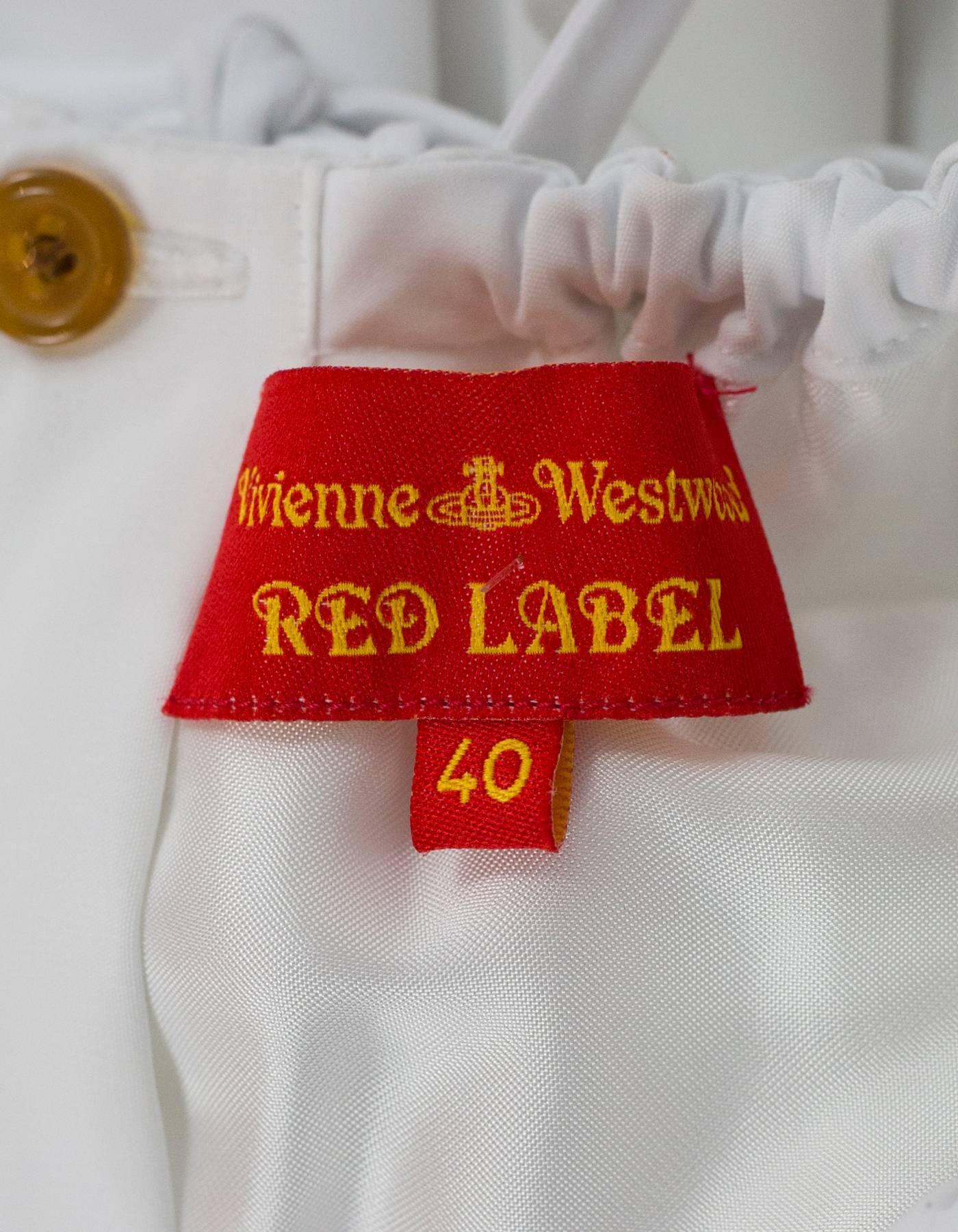 Vivienne Westwood Red Label White Asymmetrical Dress Sz IT40 In Excellent Condition In New York, NY