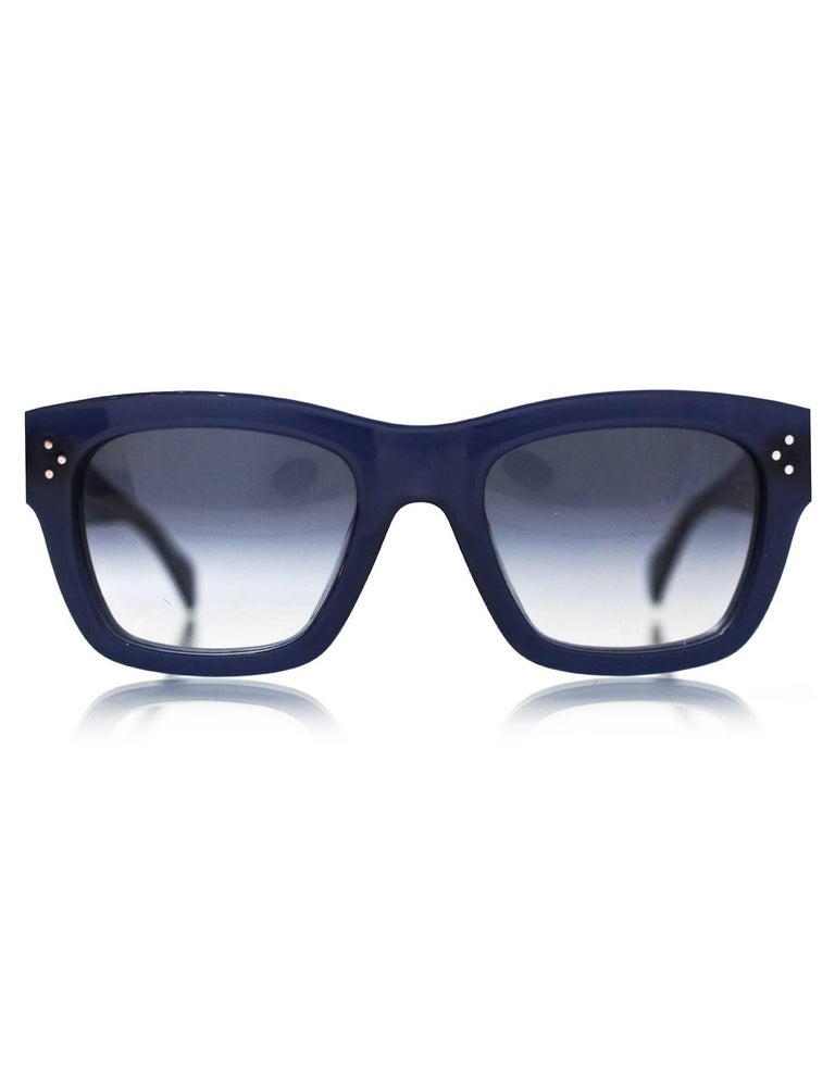 Celine Navy CL 41732 Sunglasses with Case For Sale at 1stDibs celine