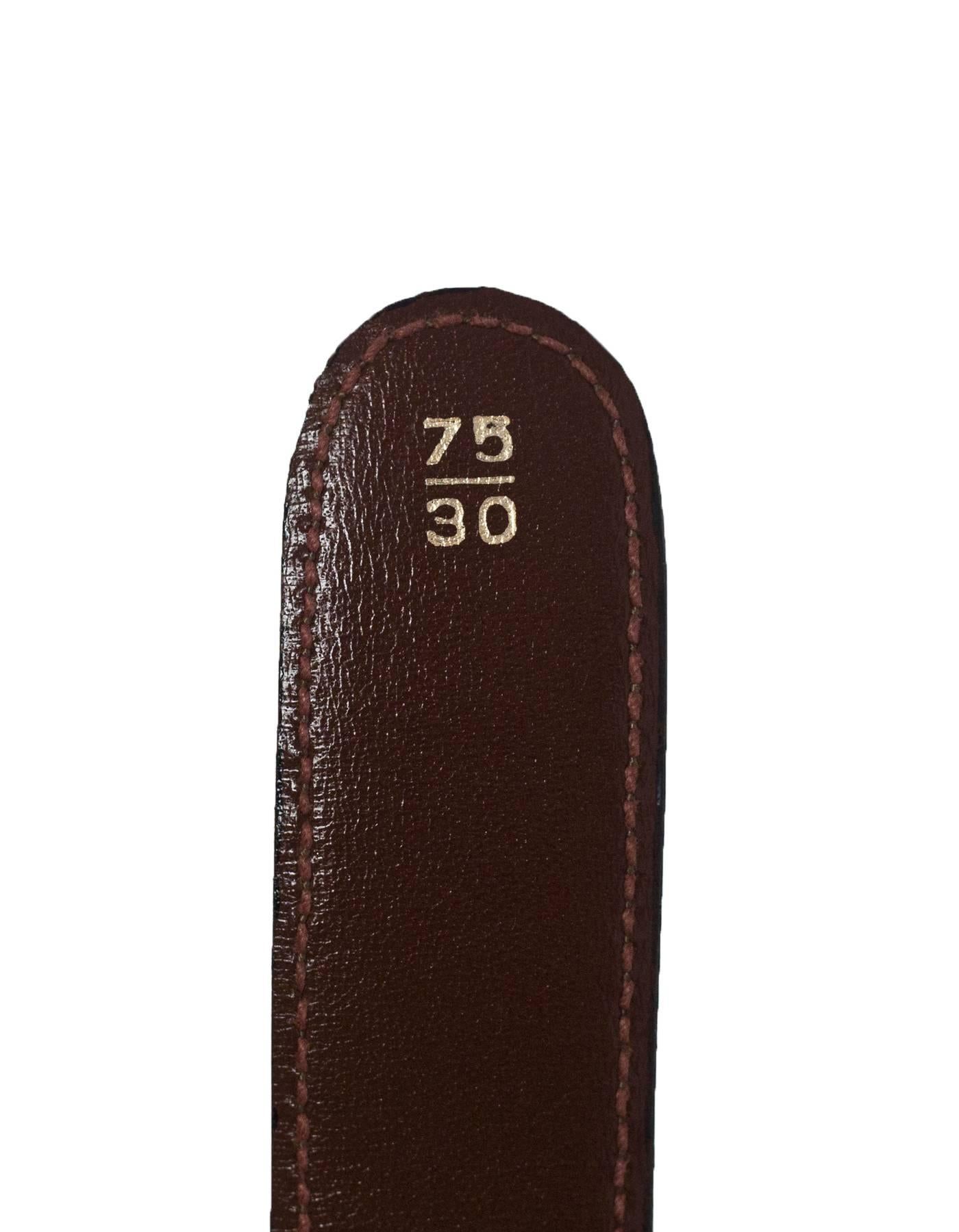 Gucci Brown Leather Belt Sz 75 5