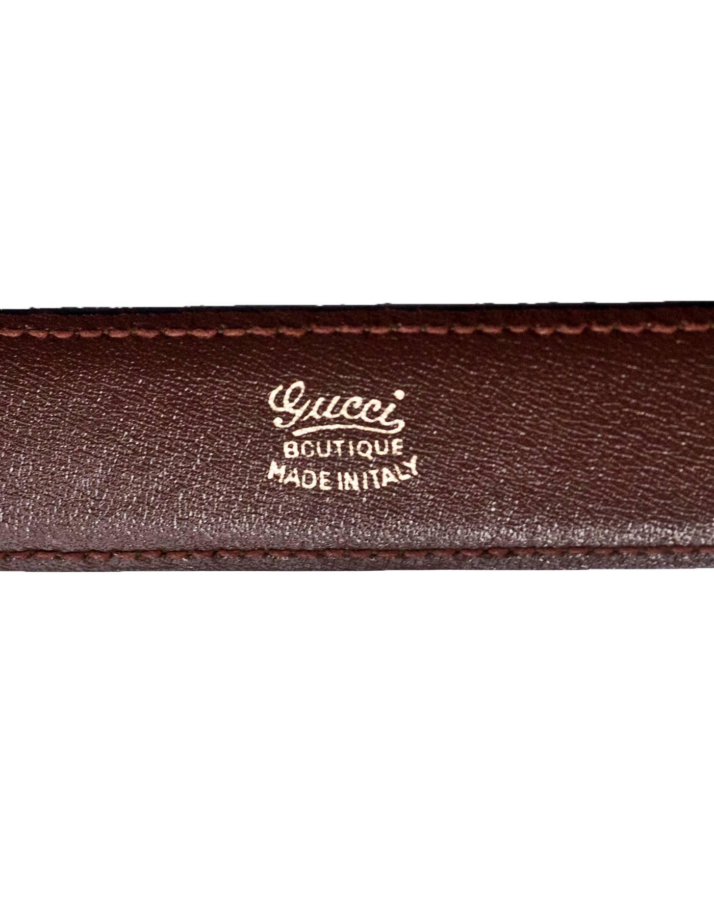 Gucci Brown Leather Belt Sz 75 4