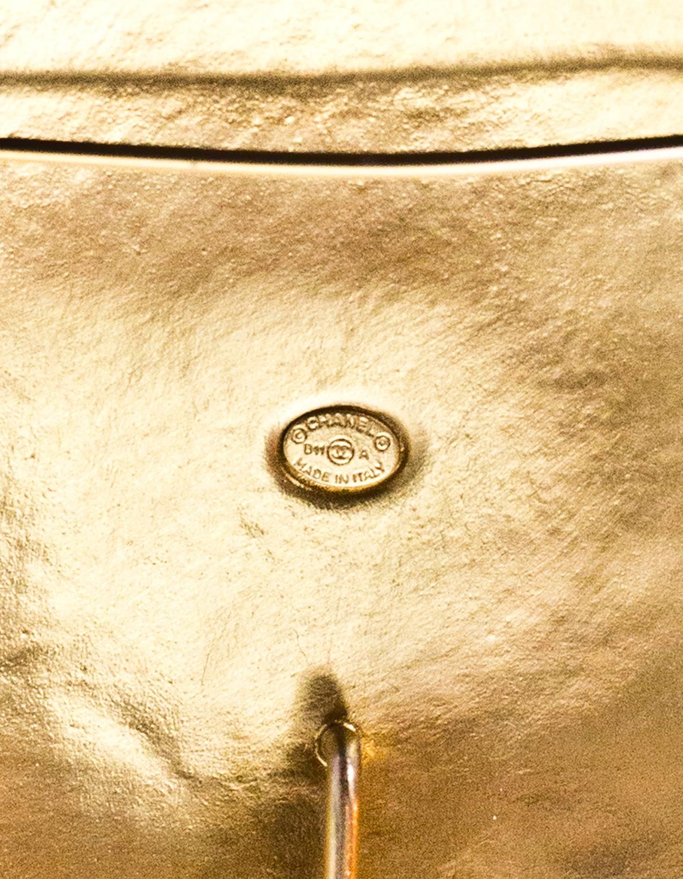 Chanel Pre-Fall '11 Runway Goldtone CC Gripoix Brooch Pin 1