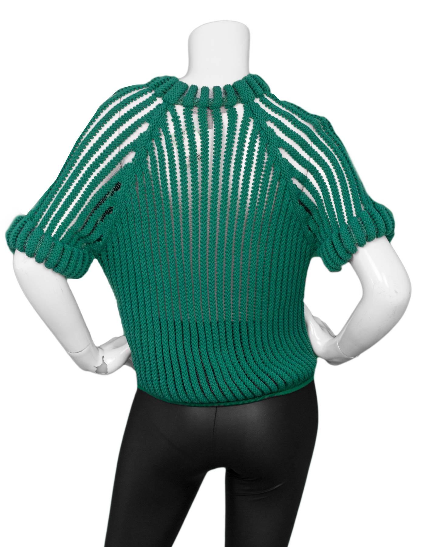 Women's Sportmax Green Ribbed Sweater Sz Small
