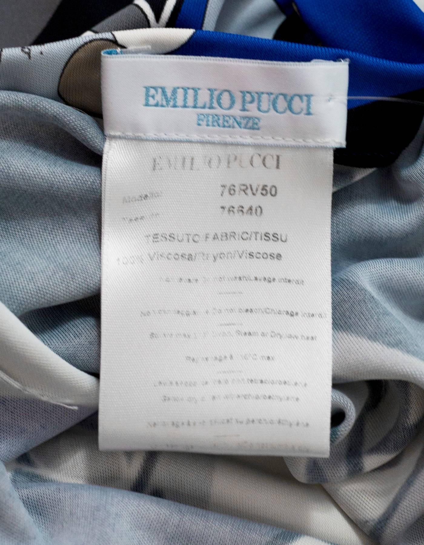 Women's Emilio Pucci Blue, Black & Grey Skirt Sz 4
