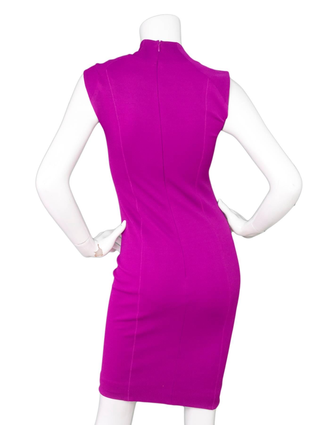 purple cowl neck dress