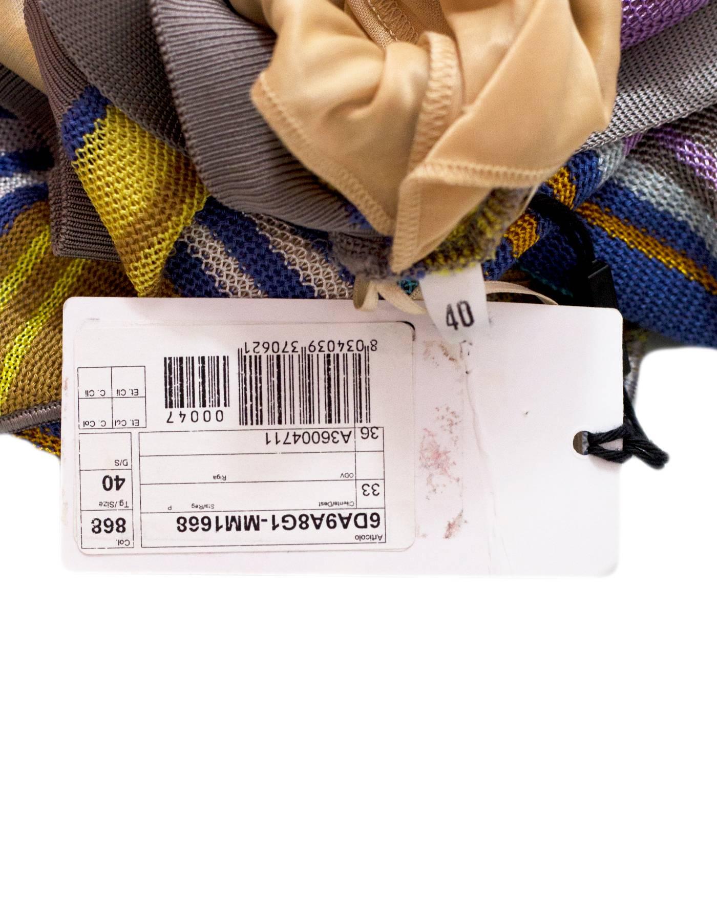 M Missoni Multi-Colored Maxi Dress Sz IT40 with Tag In Excellent Condition In New York, NY