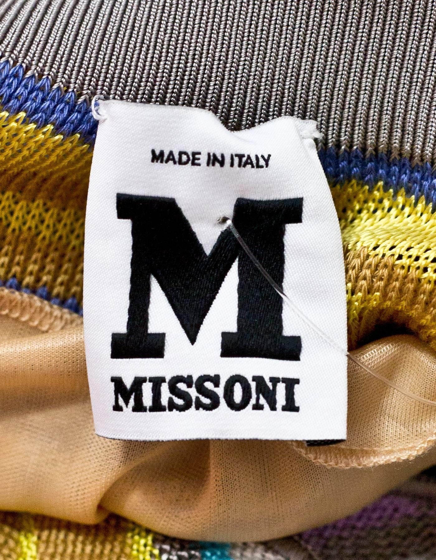 Gray M Missoni Multi-Colored Maxi Dress Sz IT40 with Tag