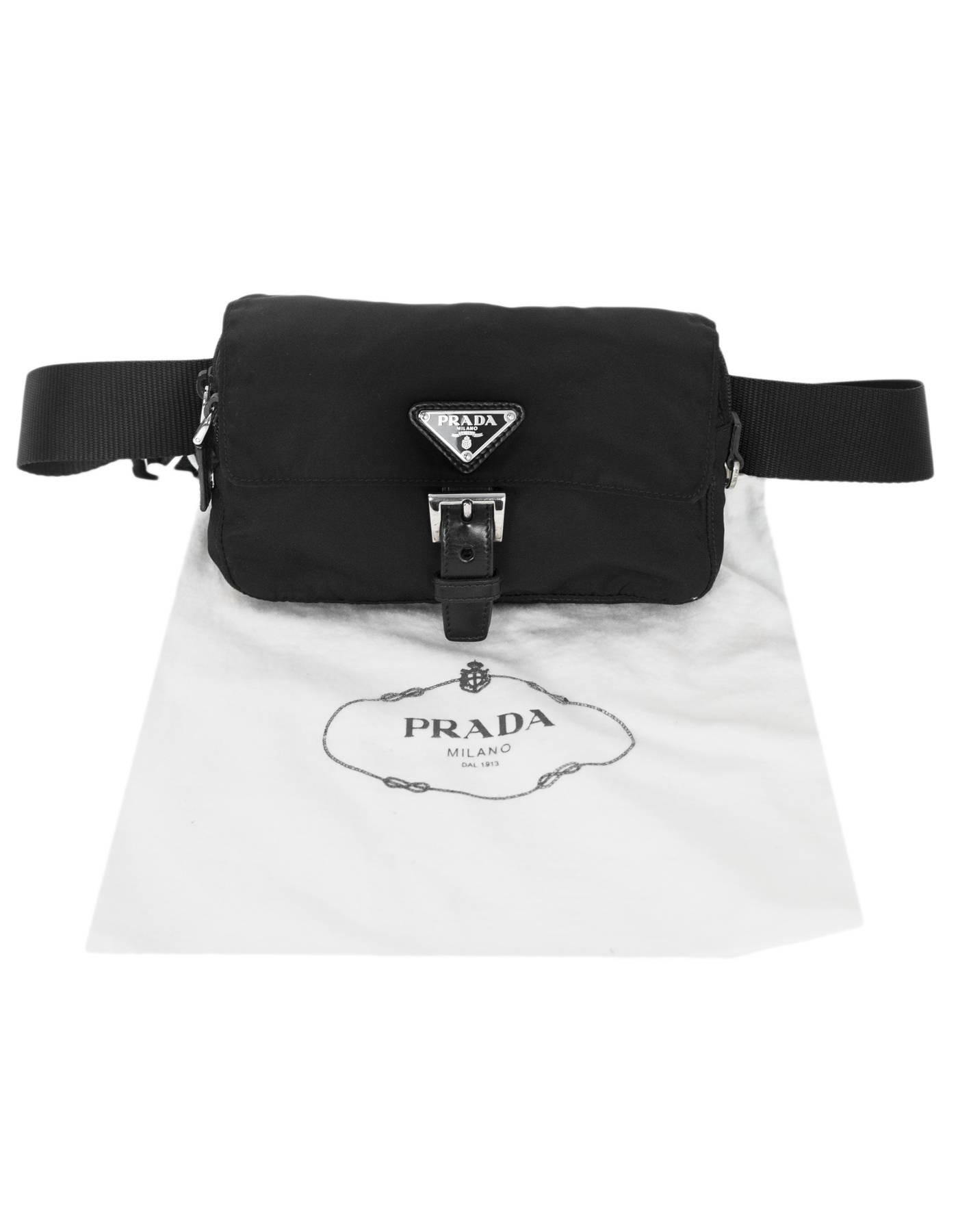 Prada Black Nylon Tessuto Belt Waist Bag 4