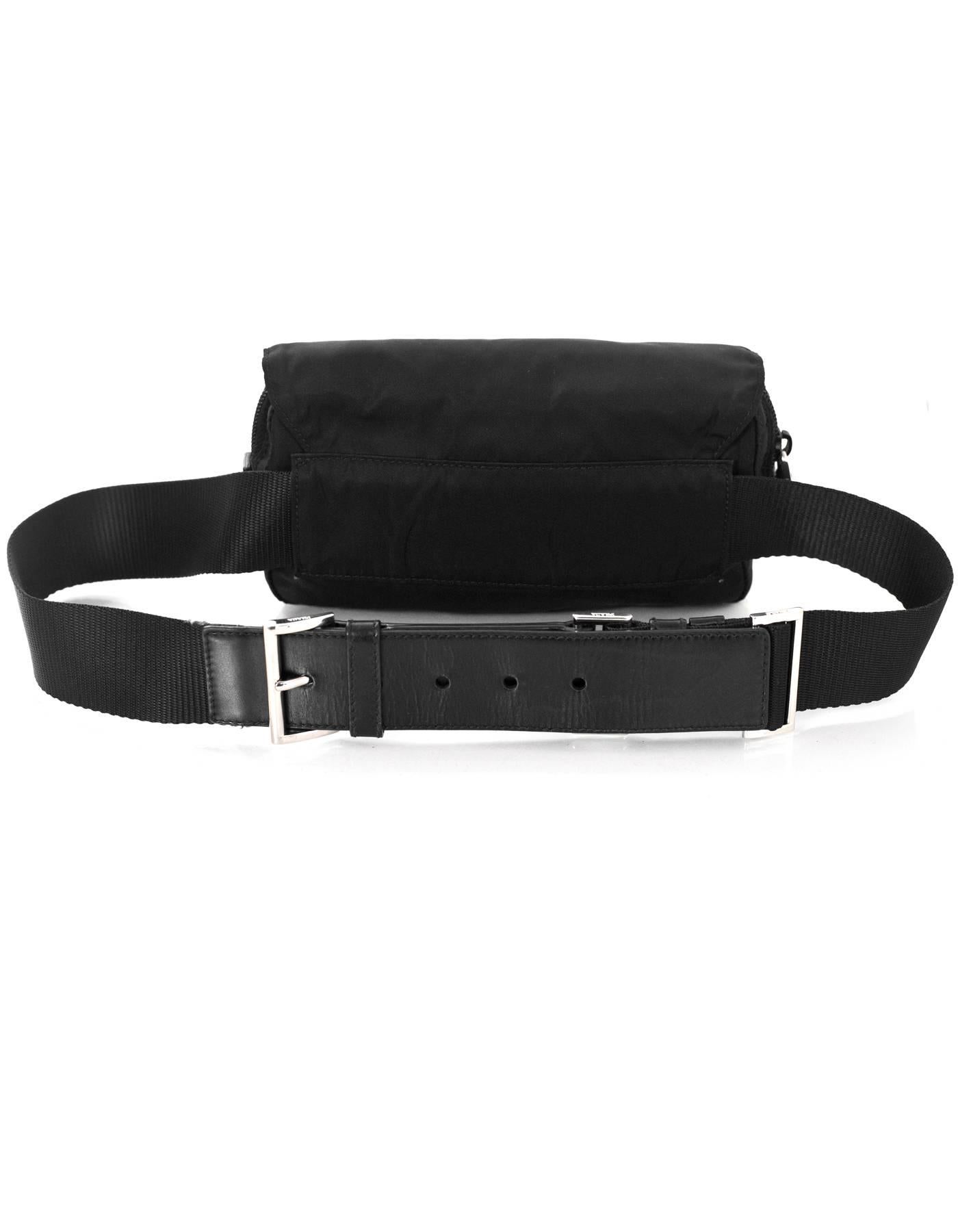 Prada Black Nylon Tessuto Belt Waist Bag 3